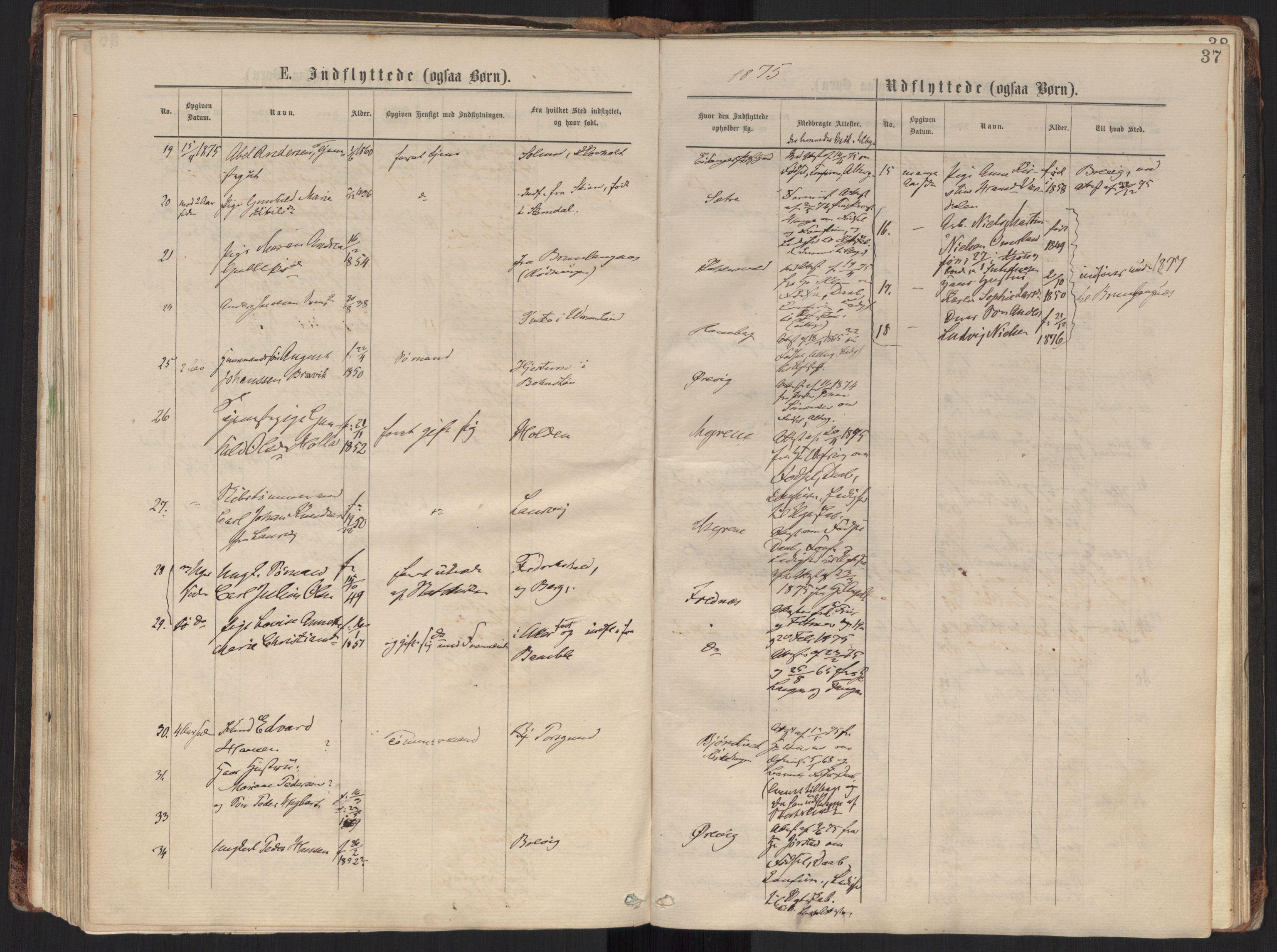 Eidanger kirkebøker, AV/SAKO-A-261/F/Fa/L0011: Parish register (official) no. 11, 1875-1878