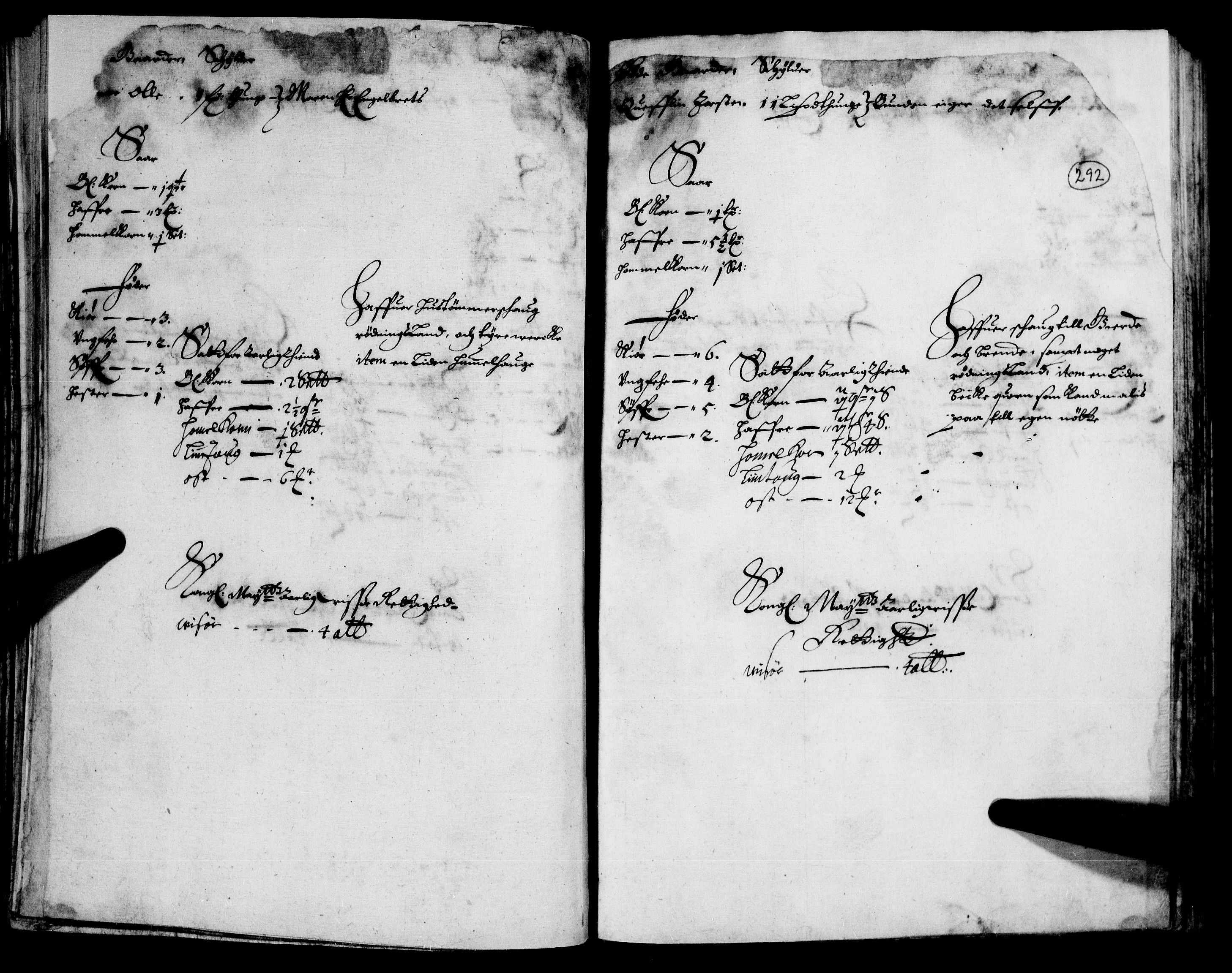Rentekammeret inntil 1814, Realistisk ordnet avdeling, AV/RA-EA-4070/N/Nb/Nba/L0008: Nedre Romerike fogderi, 2. del, 1666, p. 291b-292a