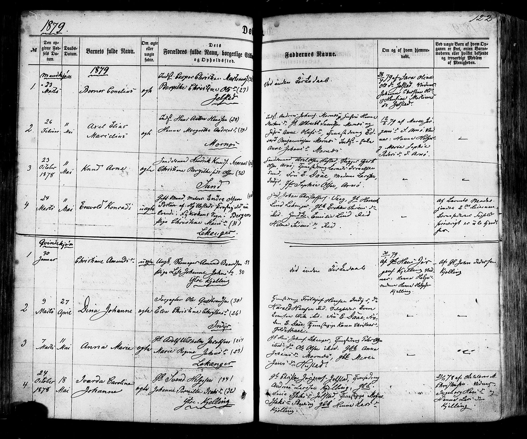 Ministerialprotokoller, klokkerbøker og fødselsregistre - Nordland, SAT/A-1459/805/L0098: Parish register (official) no. 805A05, 1862-1879, p. 122