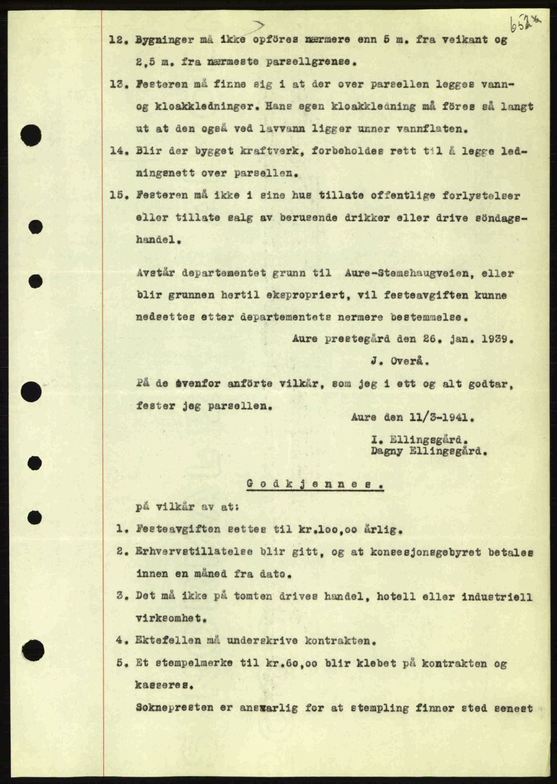 Nordmøre sorenskriveri, AV/SAT-A-4132/1/2/2Ca: Mortgage book no. B88, 1941-1942, Diary no: : 2312/1941