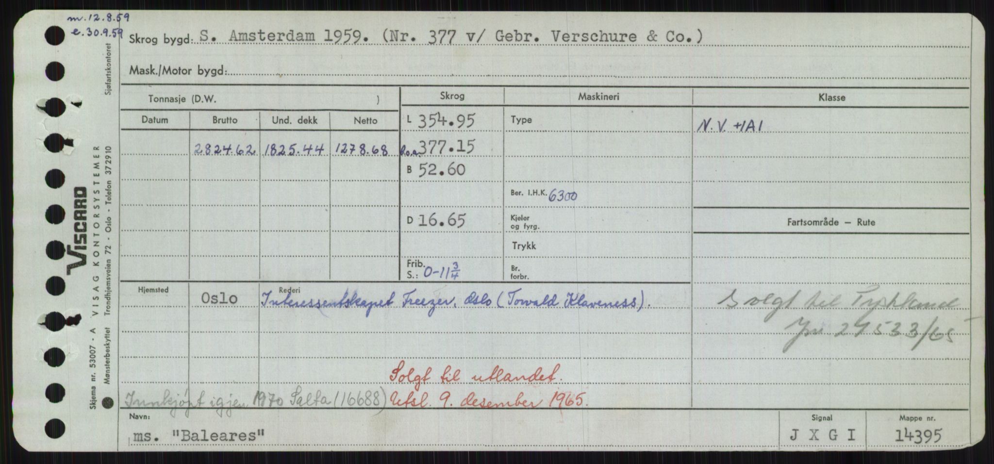 Sjøfartsdirektoratet med forløpere, Skipsmålingen, AV/RA-S-1627/H/Hd/L0003: Fartøy, B-Bev, p. 147