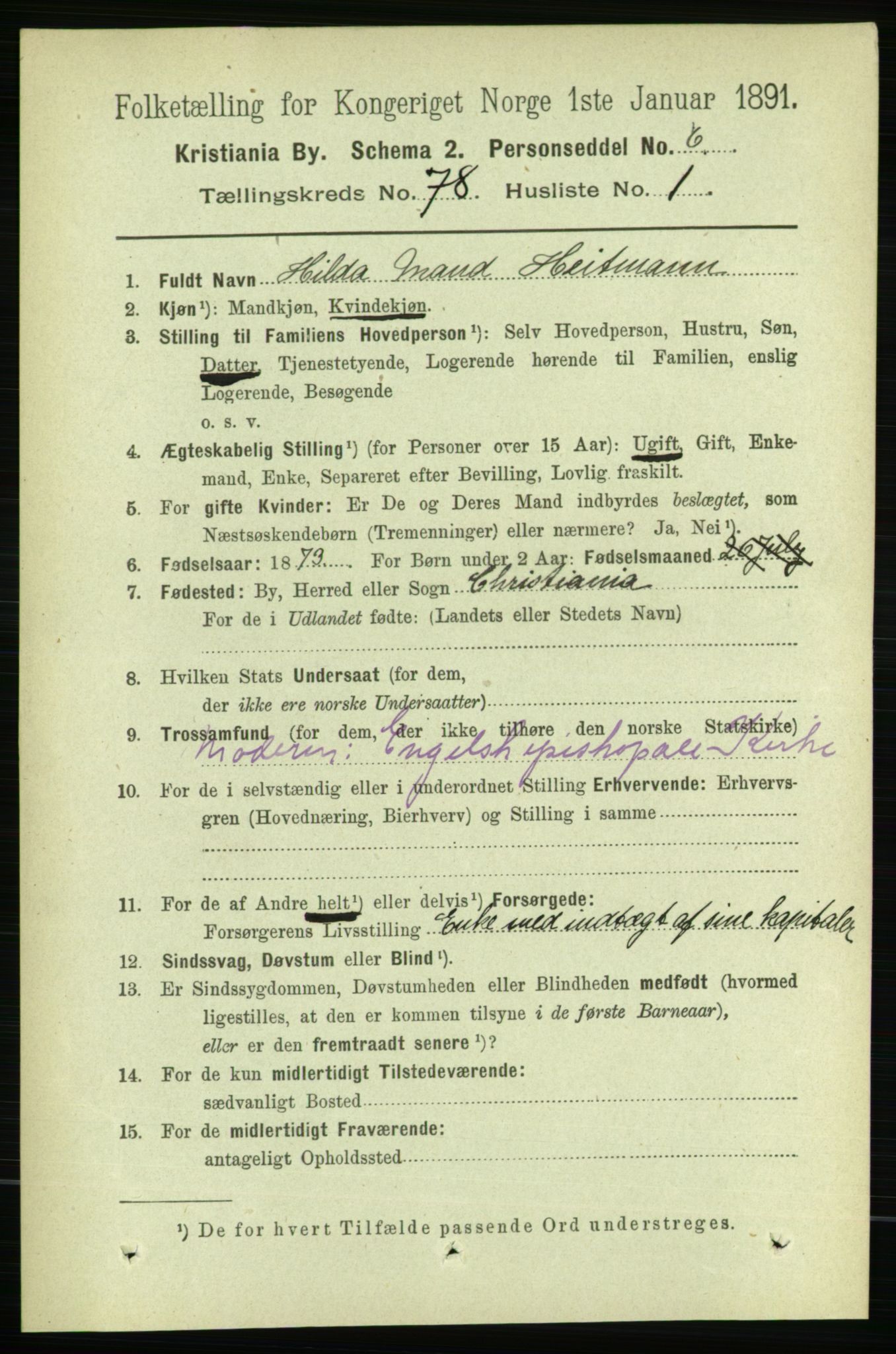 RA, 1891 census for 0301 Kristiania, 1891, p. 40901