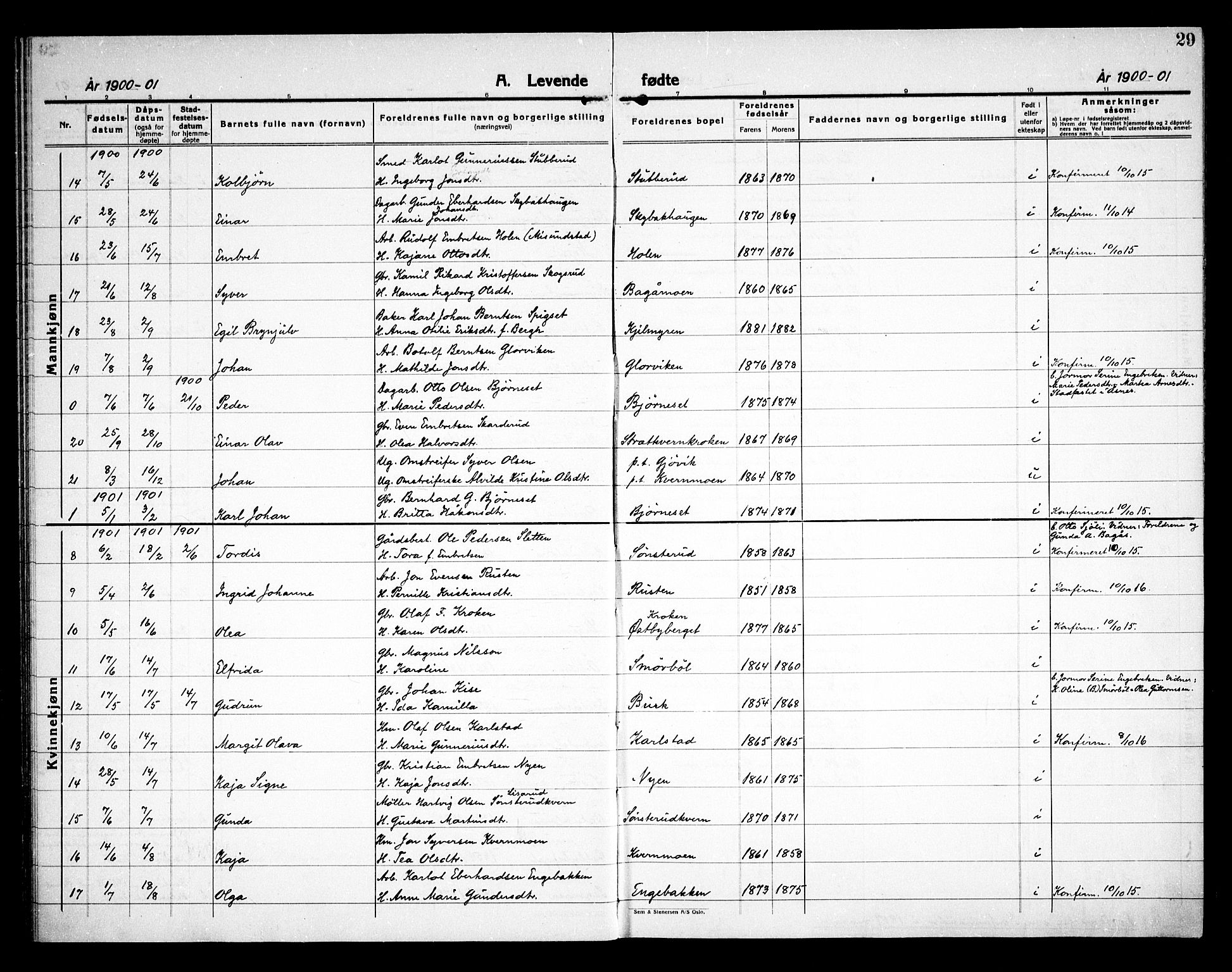 Åsnes prestekontor, AV/SAH-PREST-042/H/Ha/Haa/L0000D: Parish register (official) no. 0B, 1890-1929, p. 29