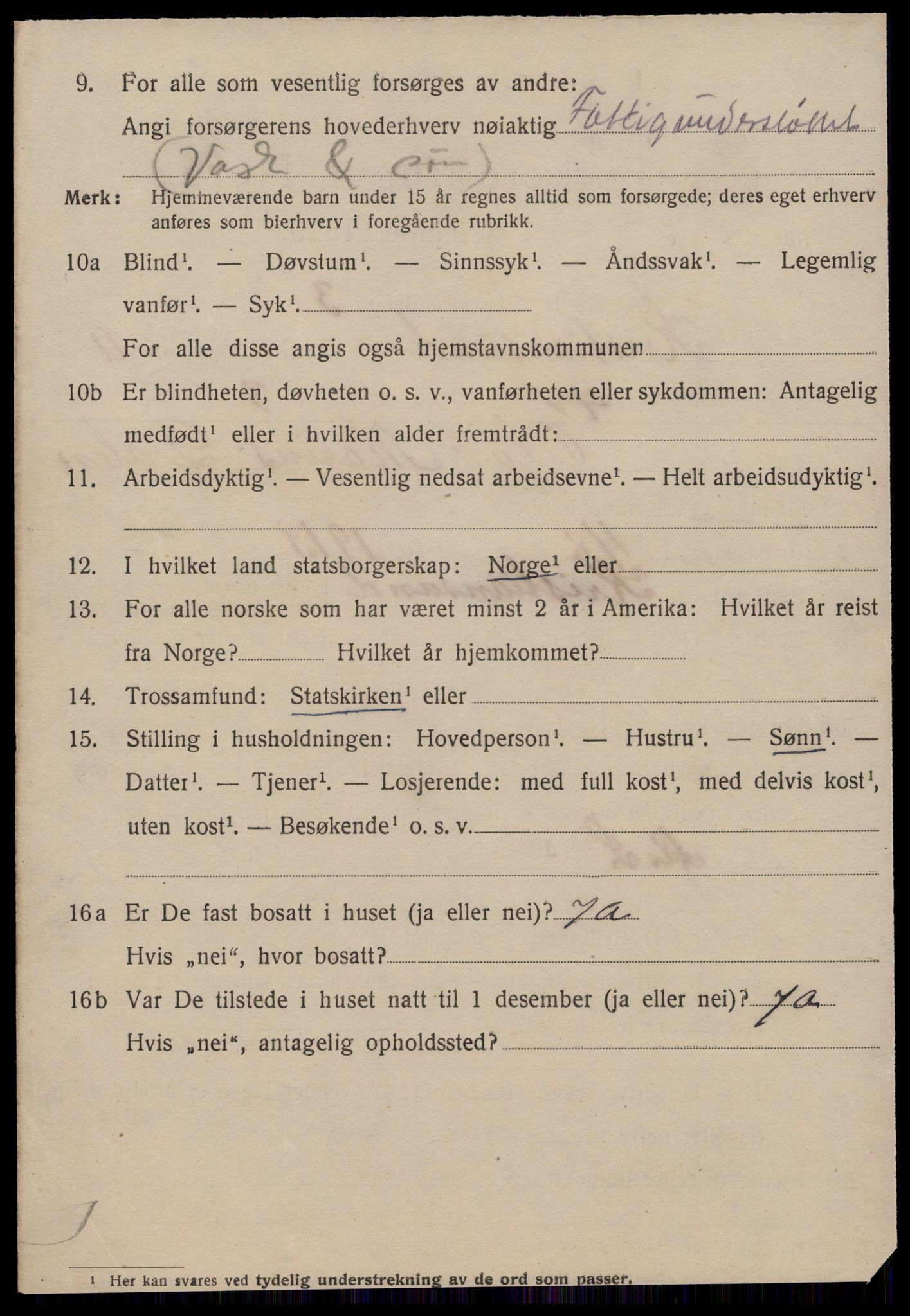 SAT, 1920 census for Kristiansund, 1920, p. 25272