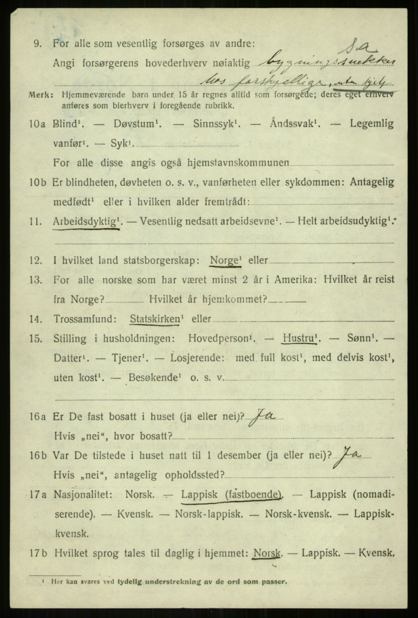 SATØ, 1920 census for Bardu, 1920, p. 4097