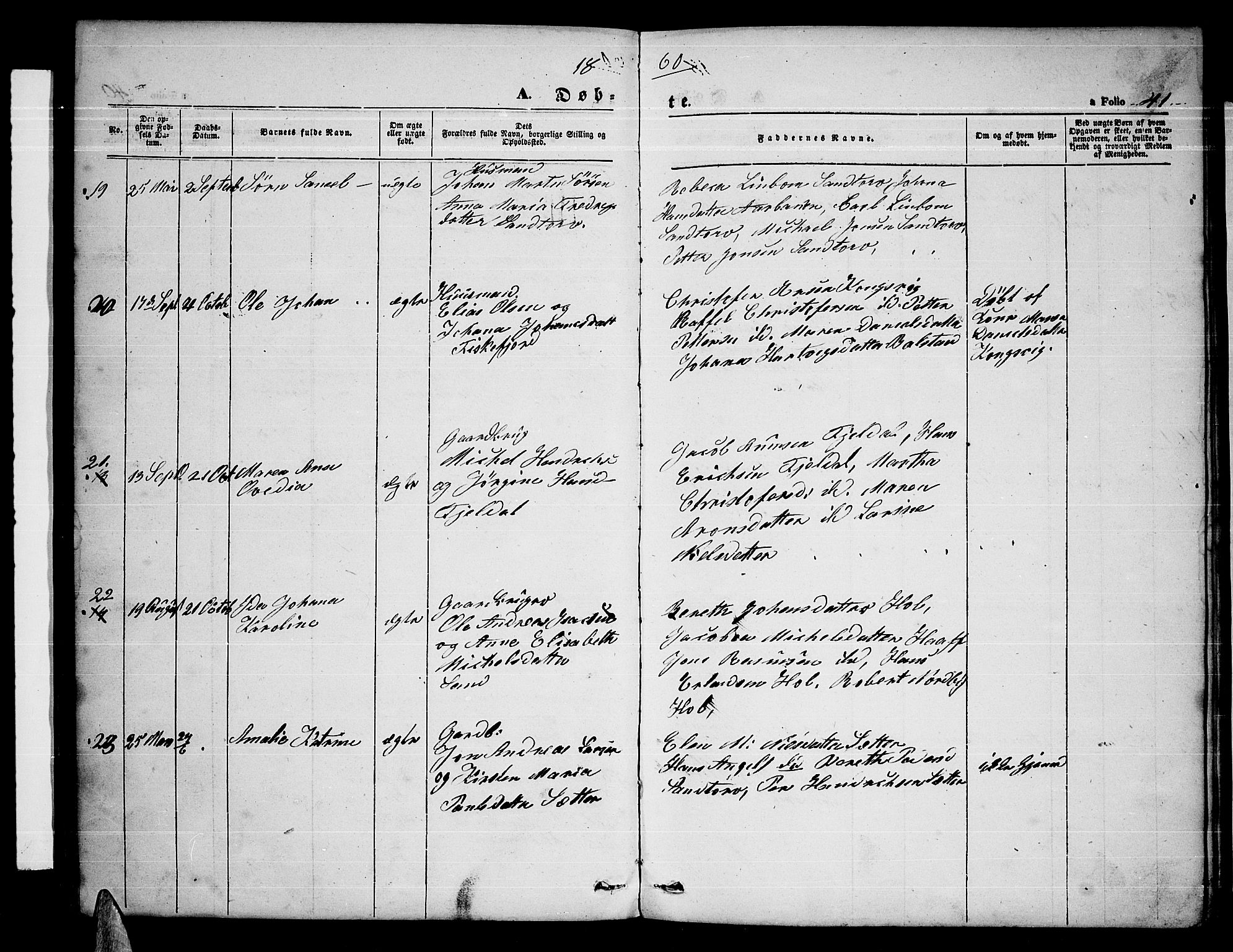 Ministerialprotokoller, klokkerbøker og fødselsregistre - Nordland, SAT/A-1459/865/L0929: Parish register (copy) no. 865C01, 1840-1866, p. 41