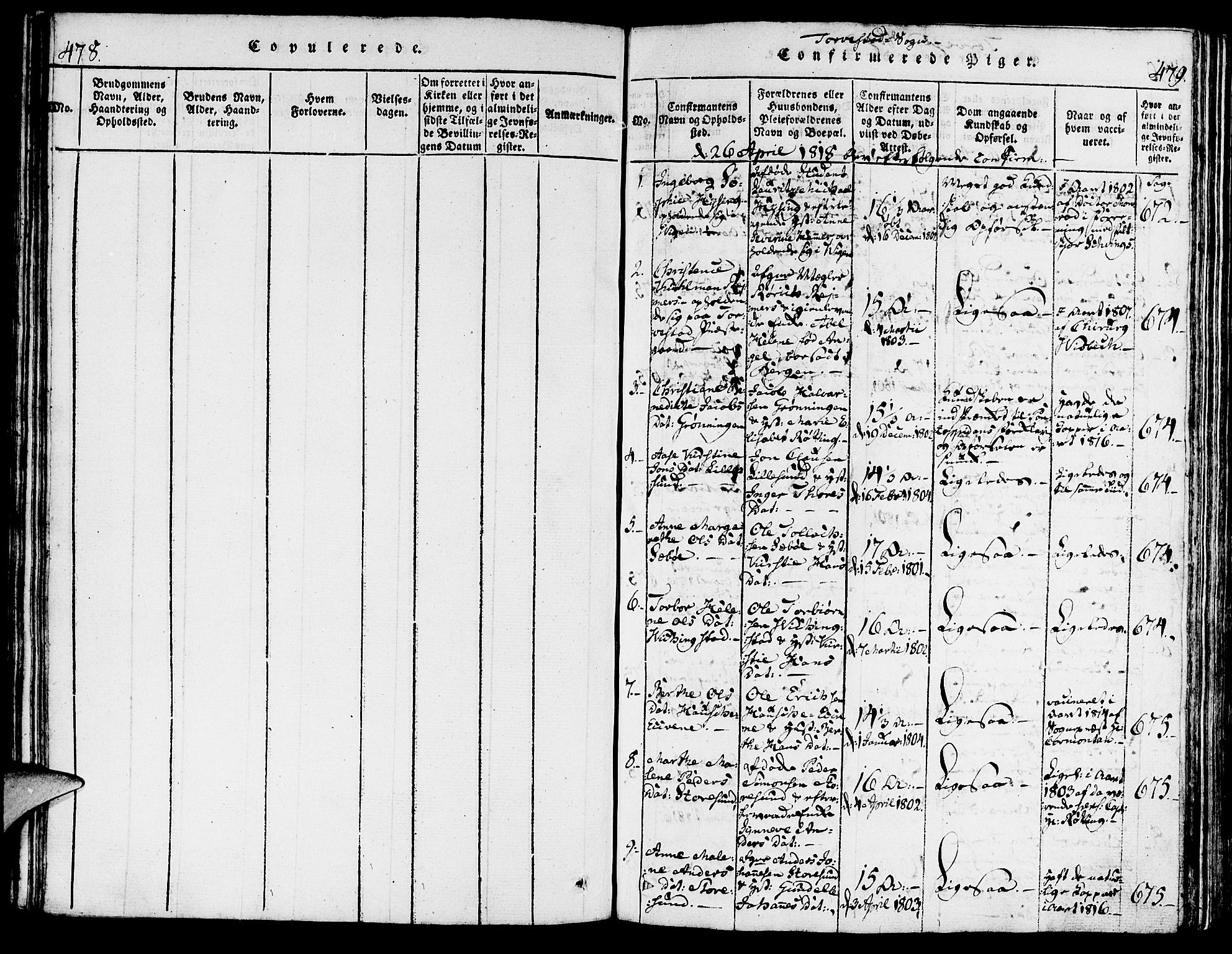 Torvastad sokneprestkontor, AV/SAST-A -101857/H/Ha/Haa/L0004: Parish register (official) no. A 3 /1, 1817-1836, p. 478-479