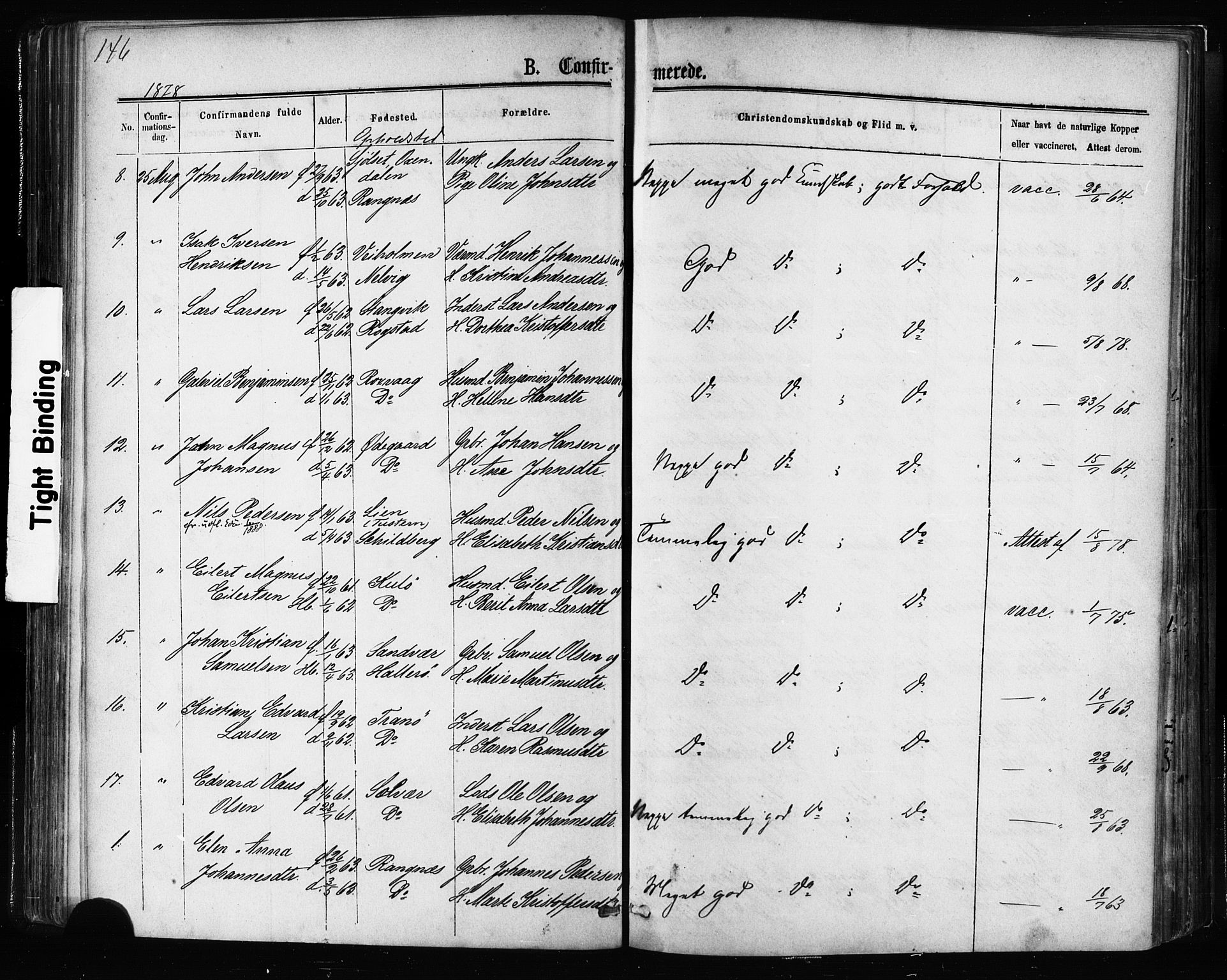 Ministerialprotokoller, klokkerbøker og fødselsregistre - Møre og Romsdal, AV/SAT-A-1454/581/L0938: Parish register (official) no. 581A06, 1873-1879, p. 146