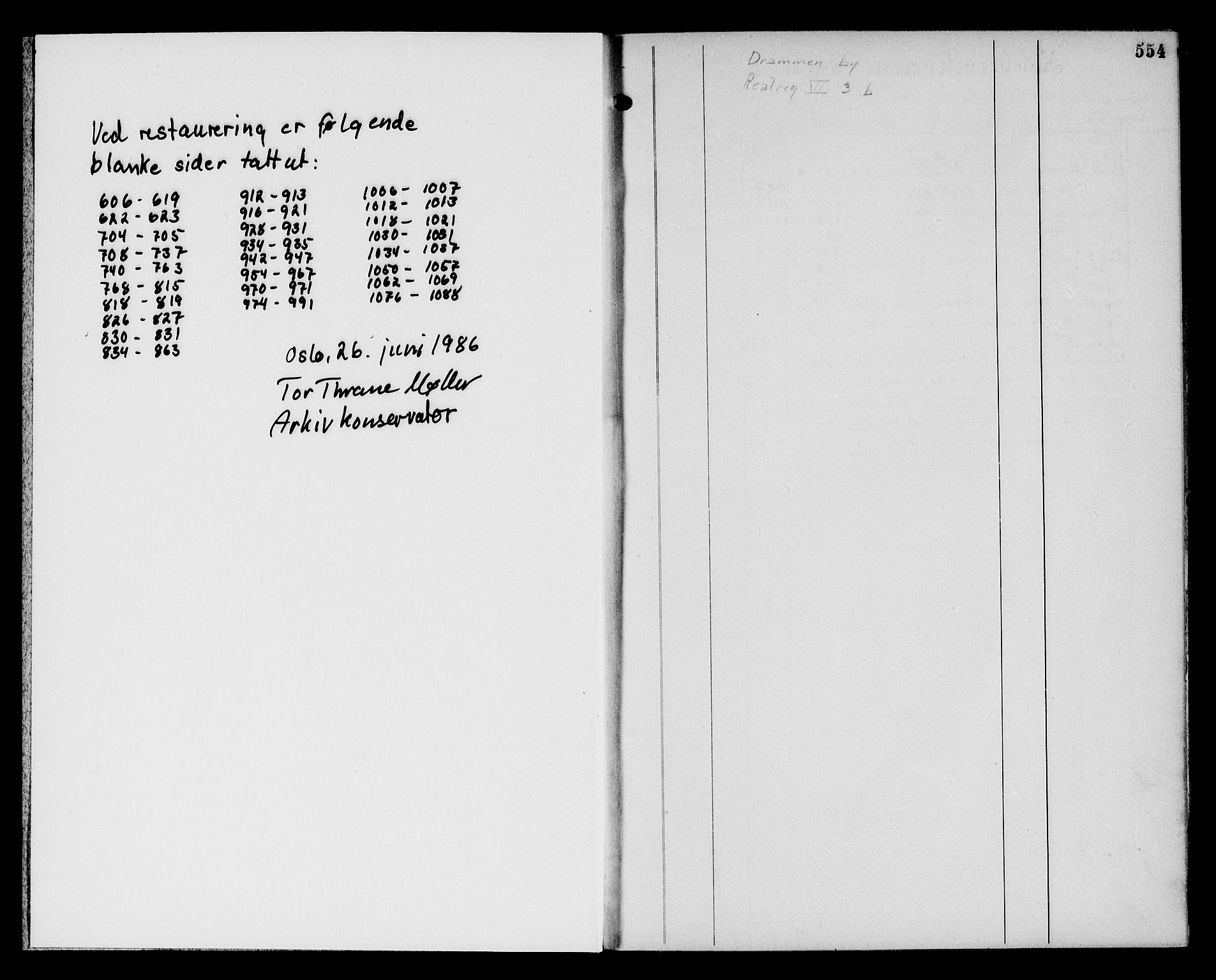 Drammen byfogd, SAKO/A-222/G/Gb/Gbf/L0003b: Mortgage register no. VI 3b, p. 554