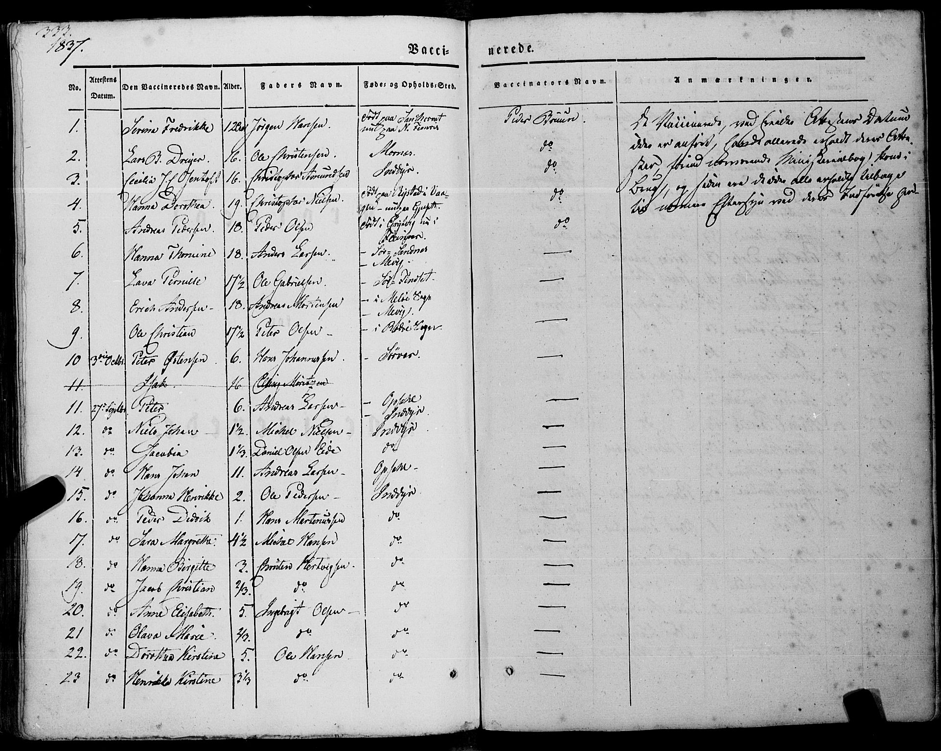 Ministerialprotokoller, klokkerbøker og fødselsregistre - Nordland, SAT/A-1459/805/L0097: Parish register (official) no. 805A04, 1837-1861, p. 333