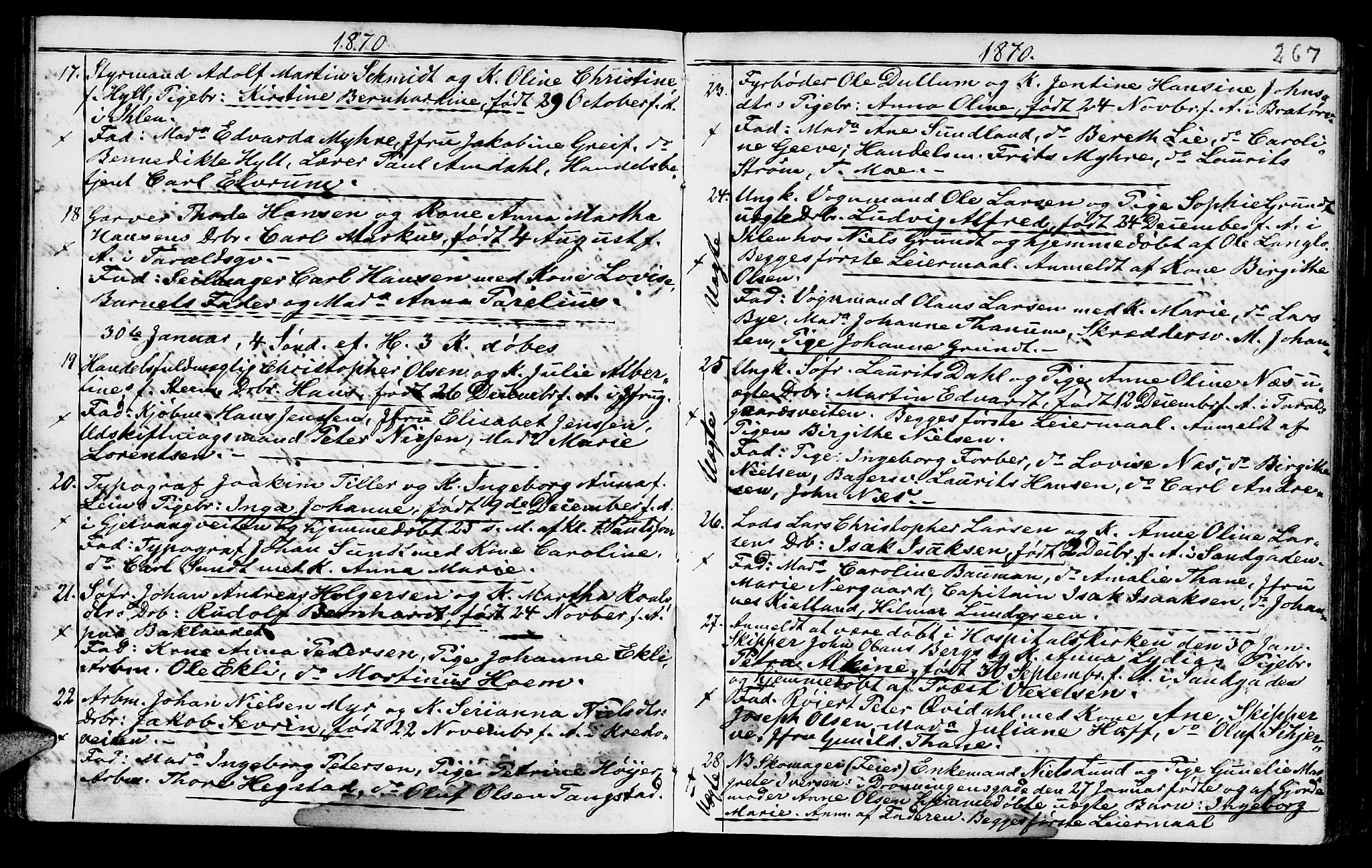 Ministerialprotokoller, klokkerbøker og fødselsregistre - Sør-Trøndelag, SAT/A-1456/602/L0140: Parish register (copy) no. 602C08, 1864-1872, p. 266-267