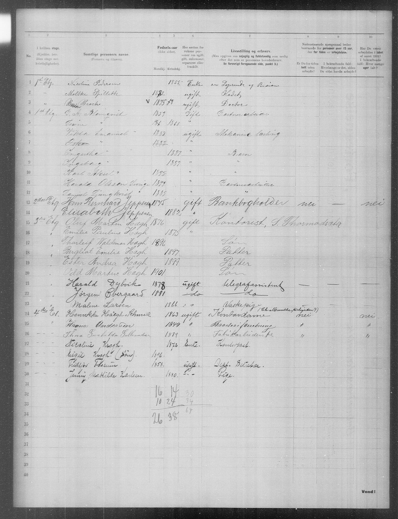 OBA, Municipal Census 1902 for Kristiania, 1902, p. 24182