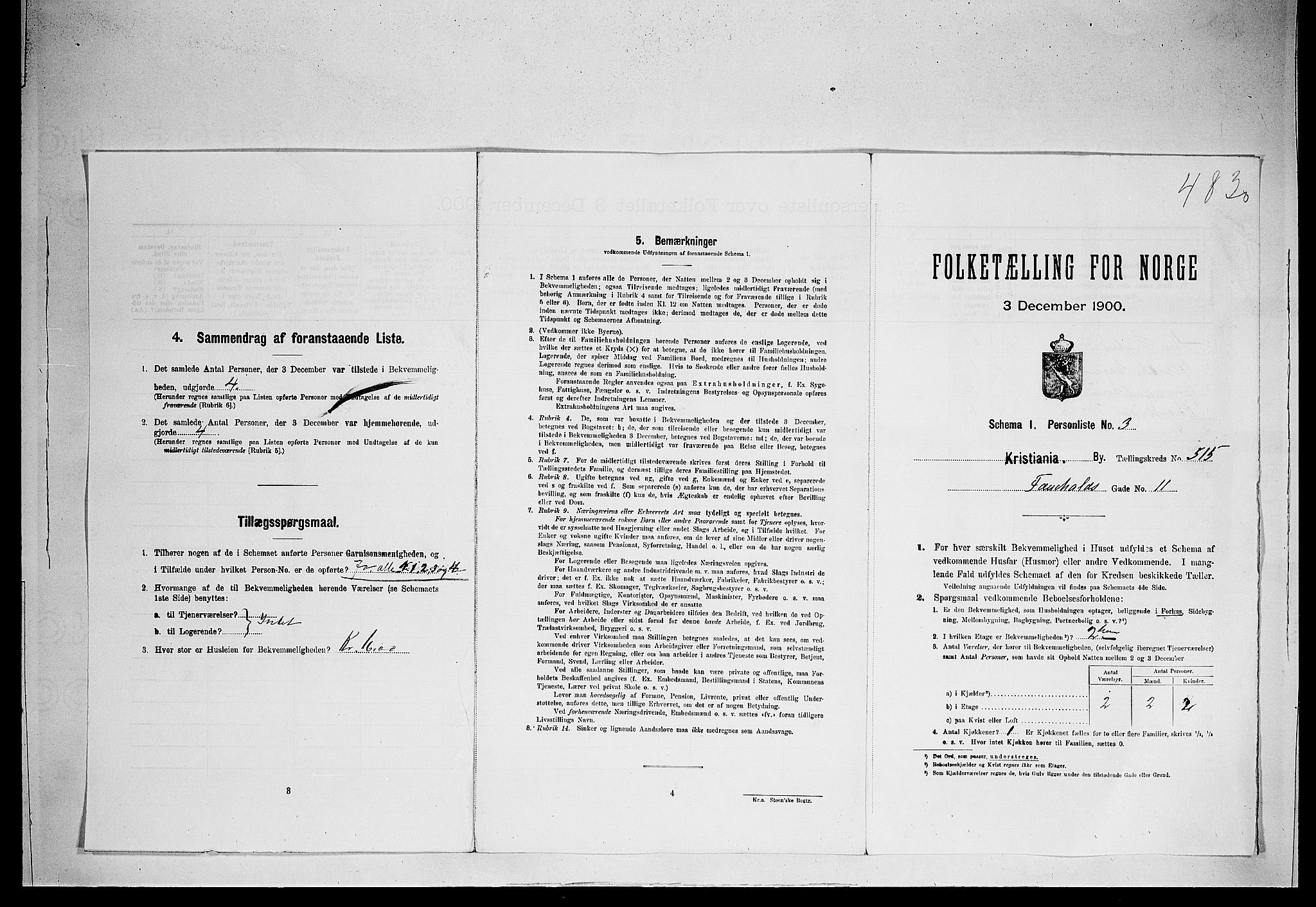 SAO, 1900 census for Kristiania, 1900, p. 22649