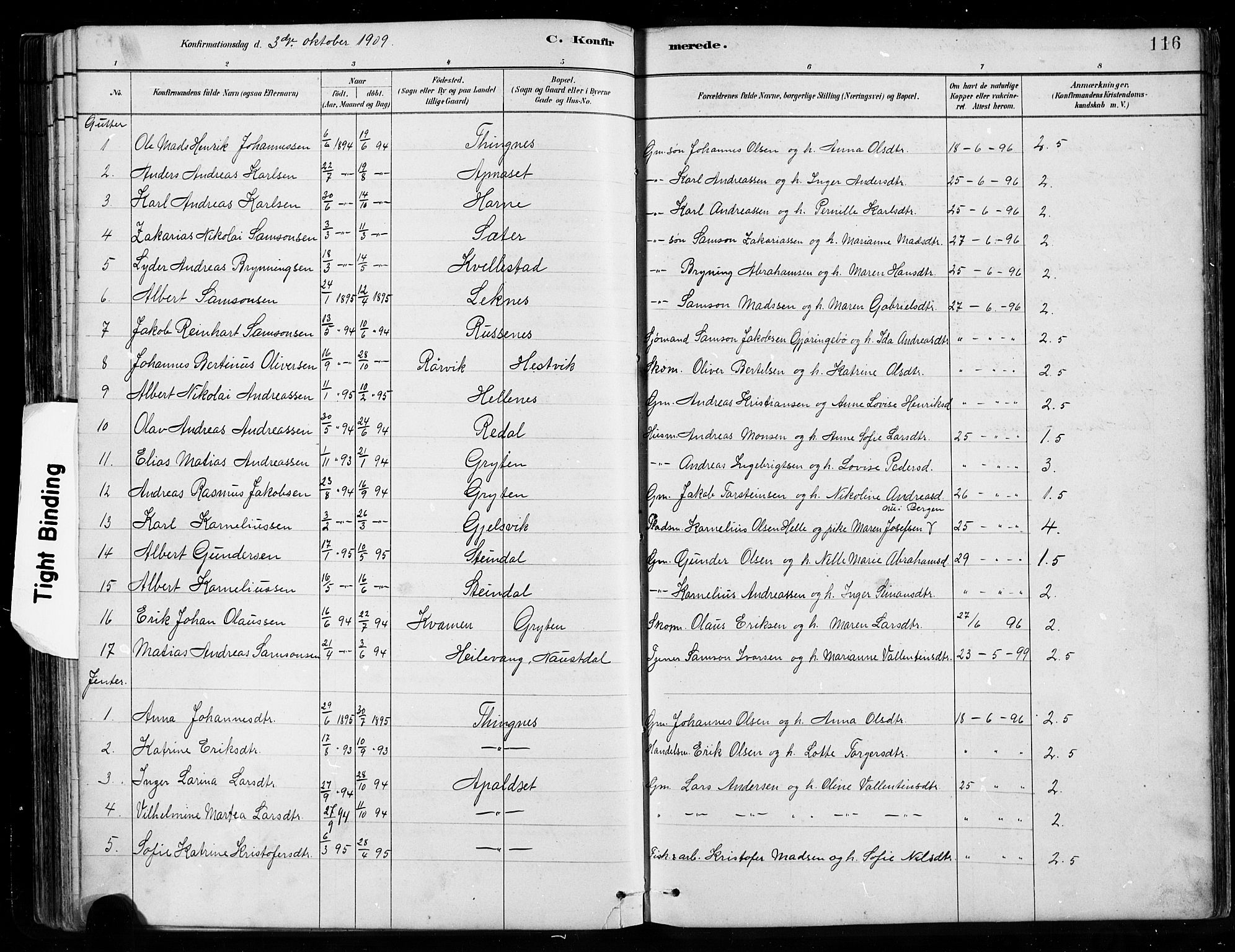 Førde sokneprestembete, SAB/A-79901/H/Hab/Habe/L0001: Parish register (copy) no. E 1, 1881-1920, p. 116