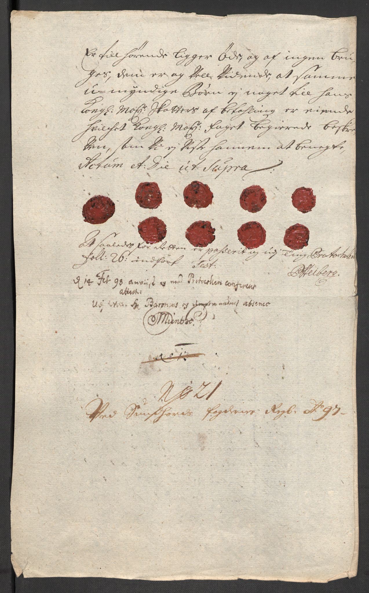 Rentekammeret inntil 1814, Reviderte regnskaper, Fogderegnskap, AV/RA-EA-4092/R48/L2977: Fogderegnskap Sunnhordland og Hardanger, 1697-1698, p. 152