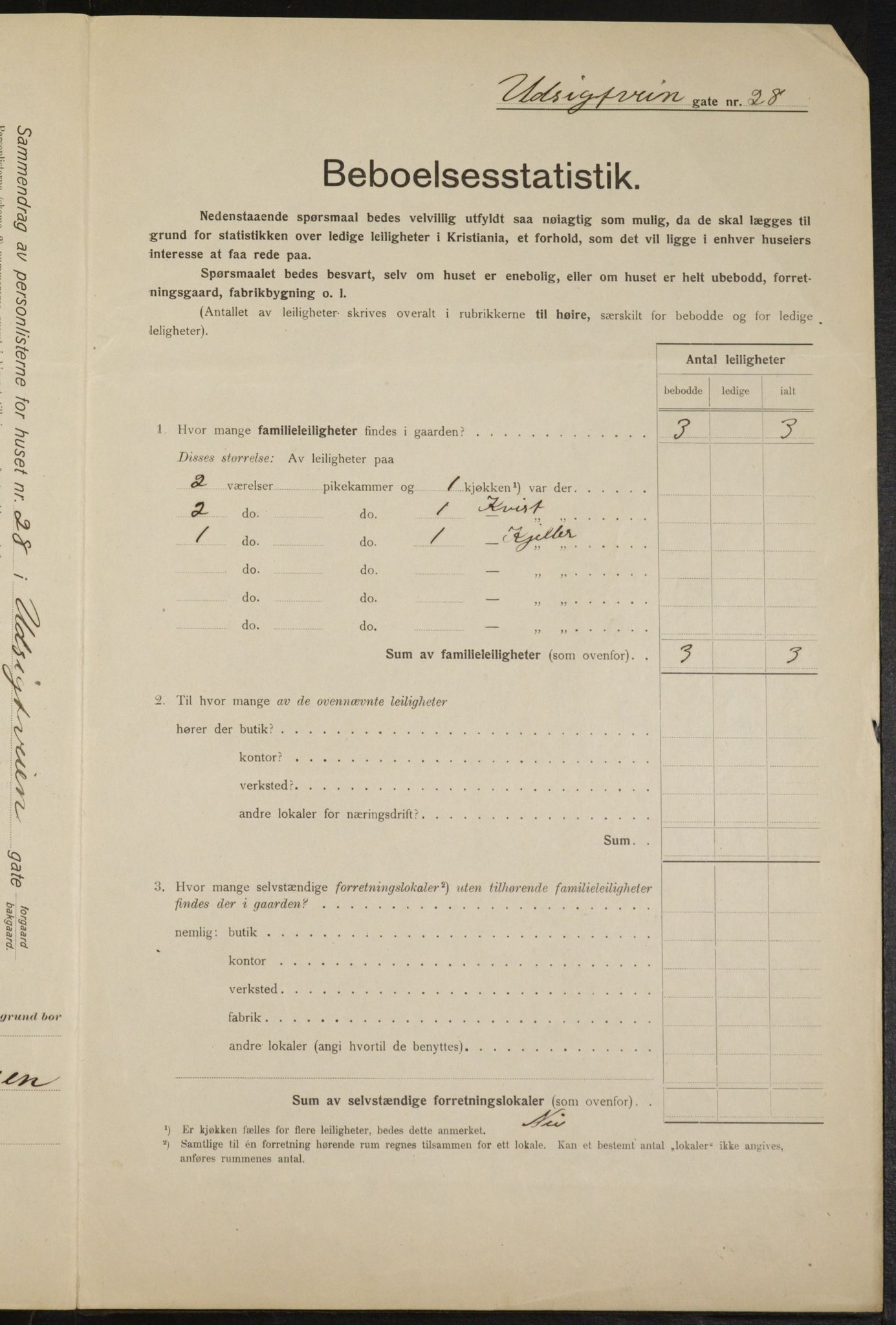 OBA, Municipal Census 1915 for Kristiania, 1915, p. 122002