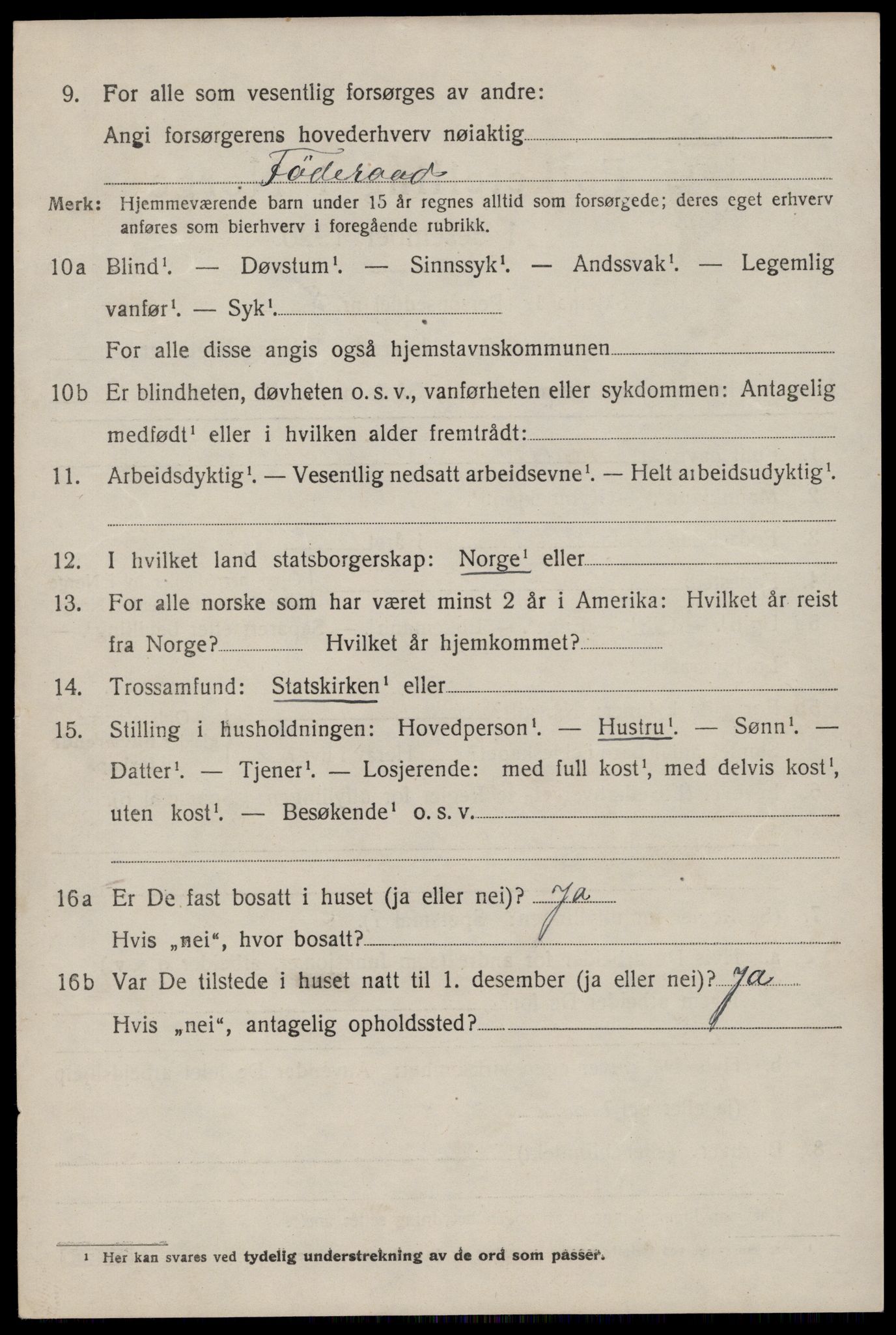 SAST, 1920 census for Jelsa, 1920, p. 939