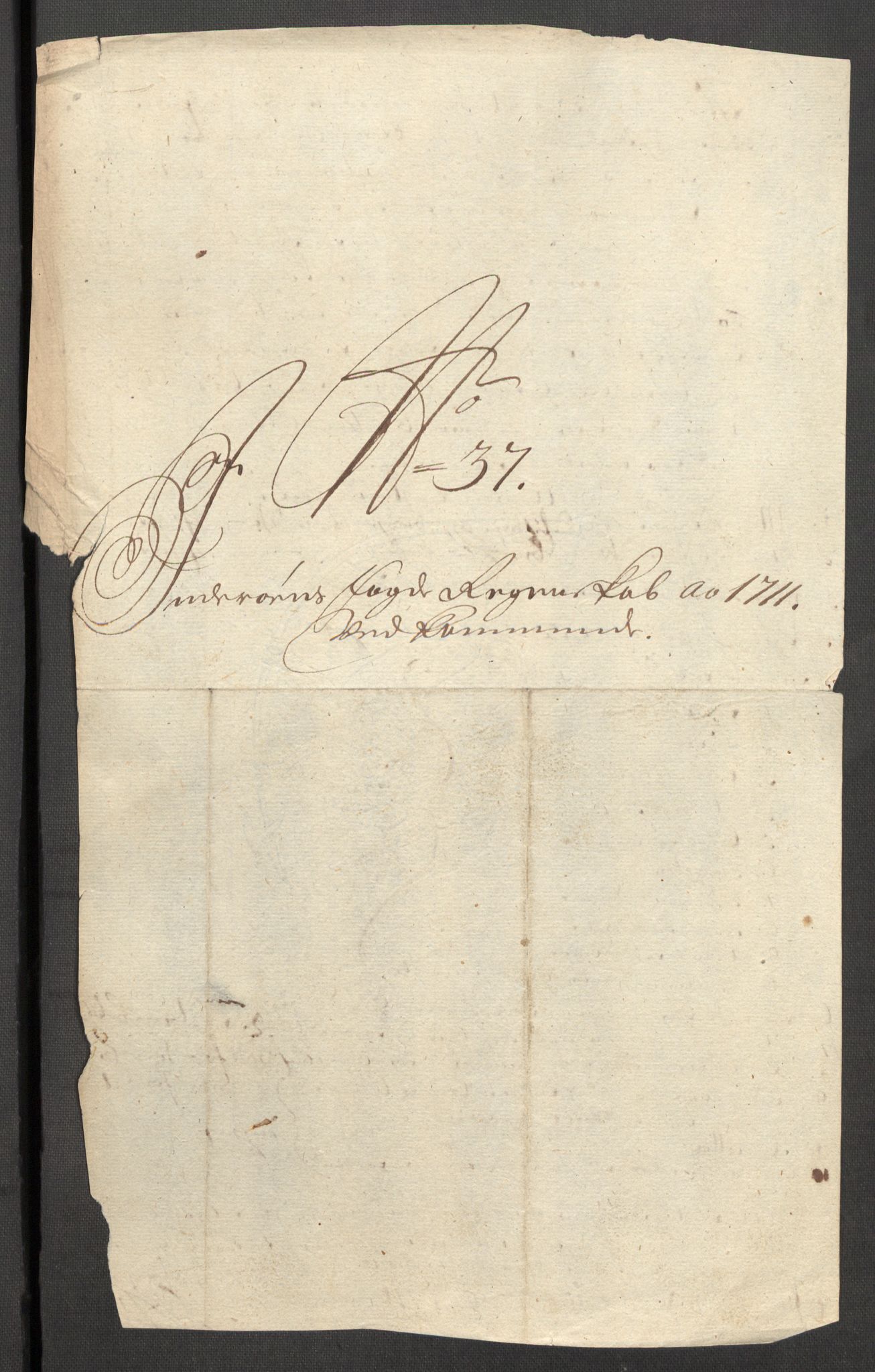 Rentekammeret inntil 1814, Reviderte regnskaper, Fogderegnskap, RA/EA-4092/R63/L4319: Fogderegnskap Inderøy, 1711, p. 313
