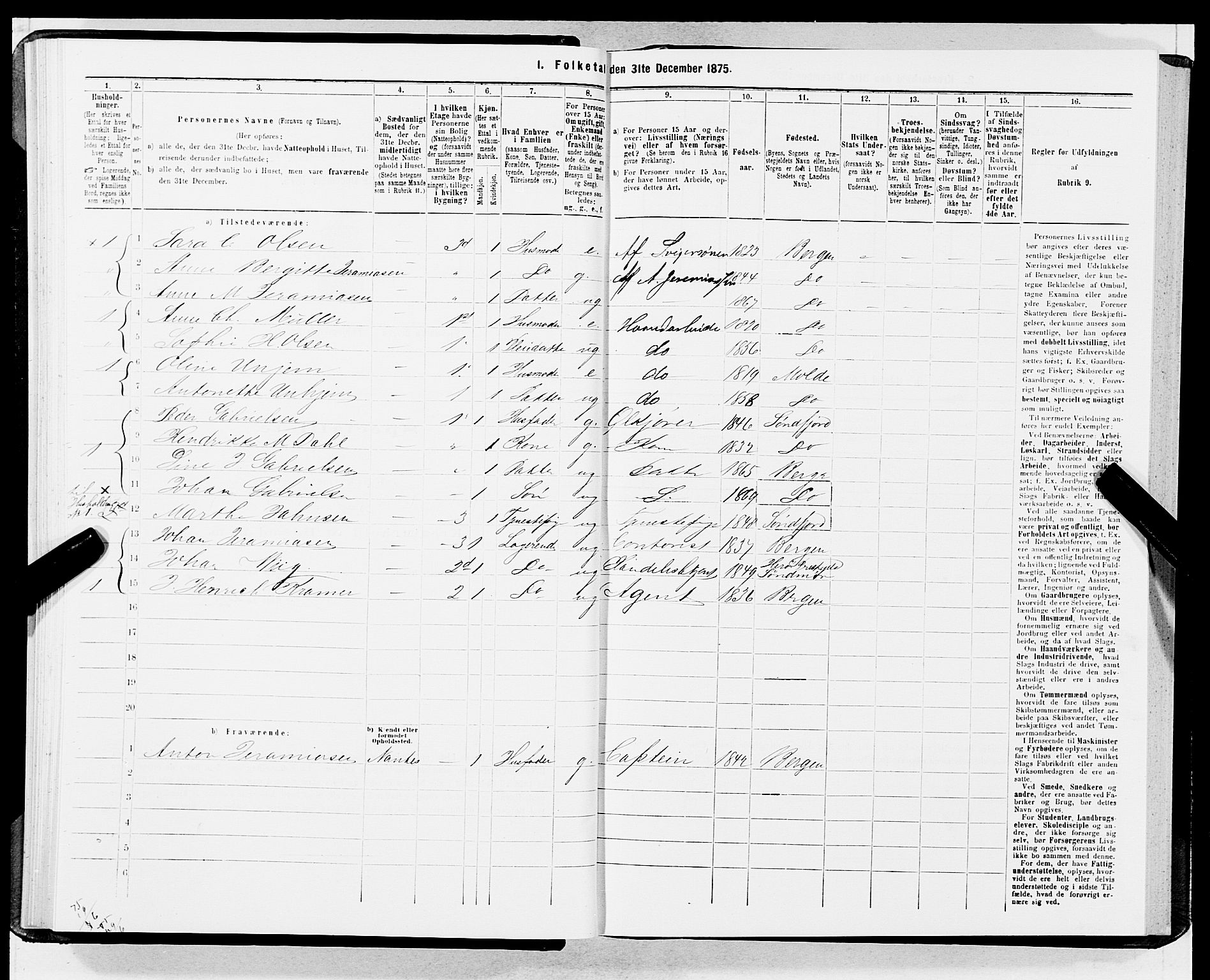 SAB, 1875 census for 1301 Bergen, 1875, p. 1622