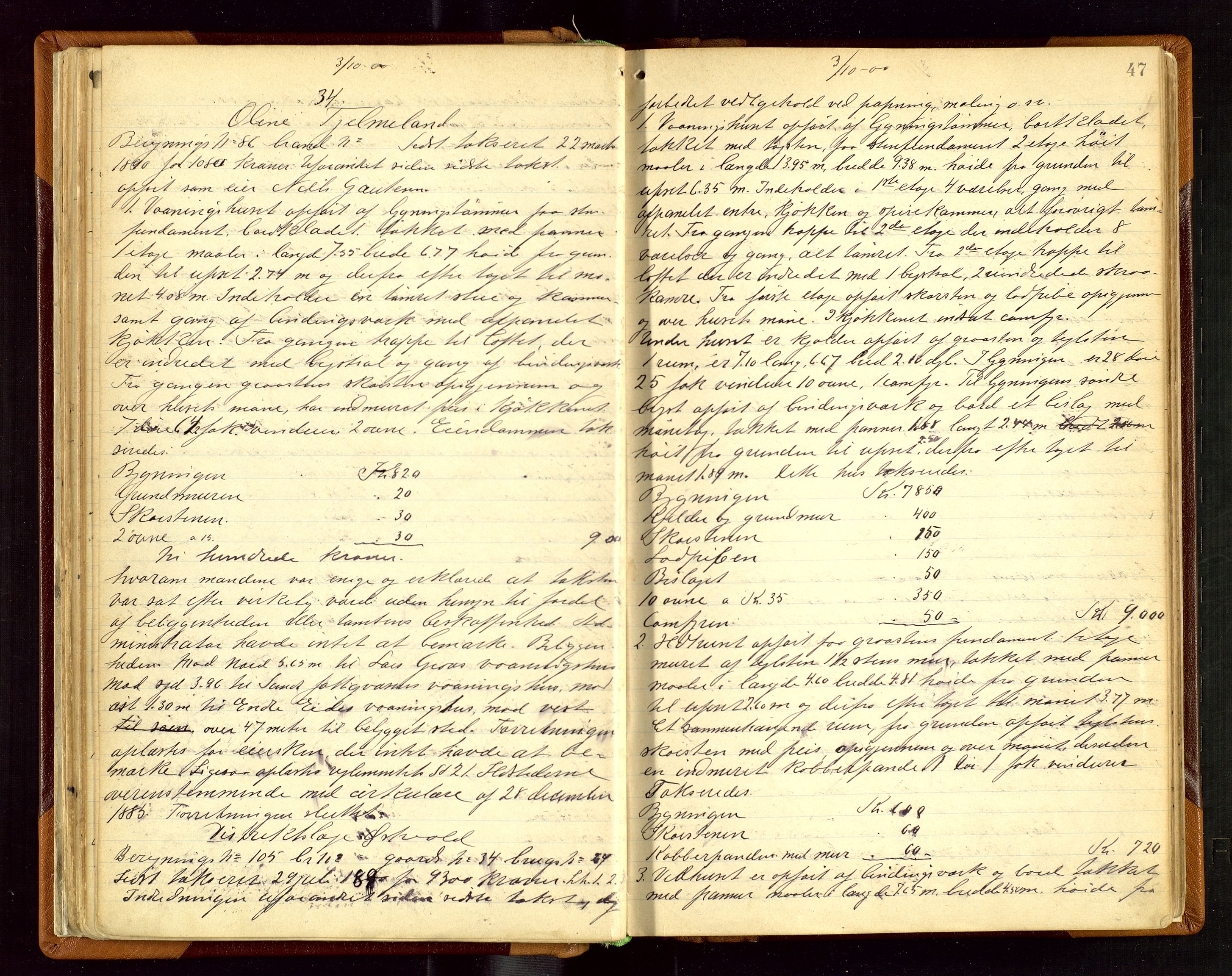 Sand lensmannskontor, AV/SAST-A-100415/Gob/L0003: Branntakstprotokoll, 1893-1936, p. 46b-47a
