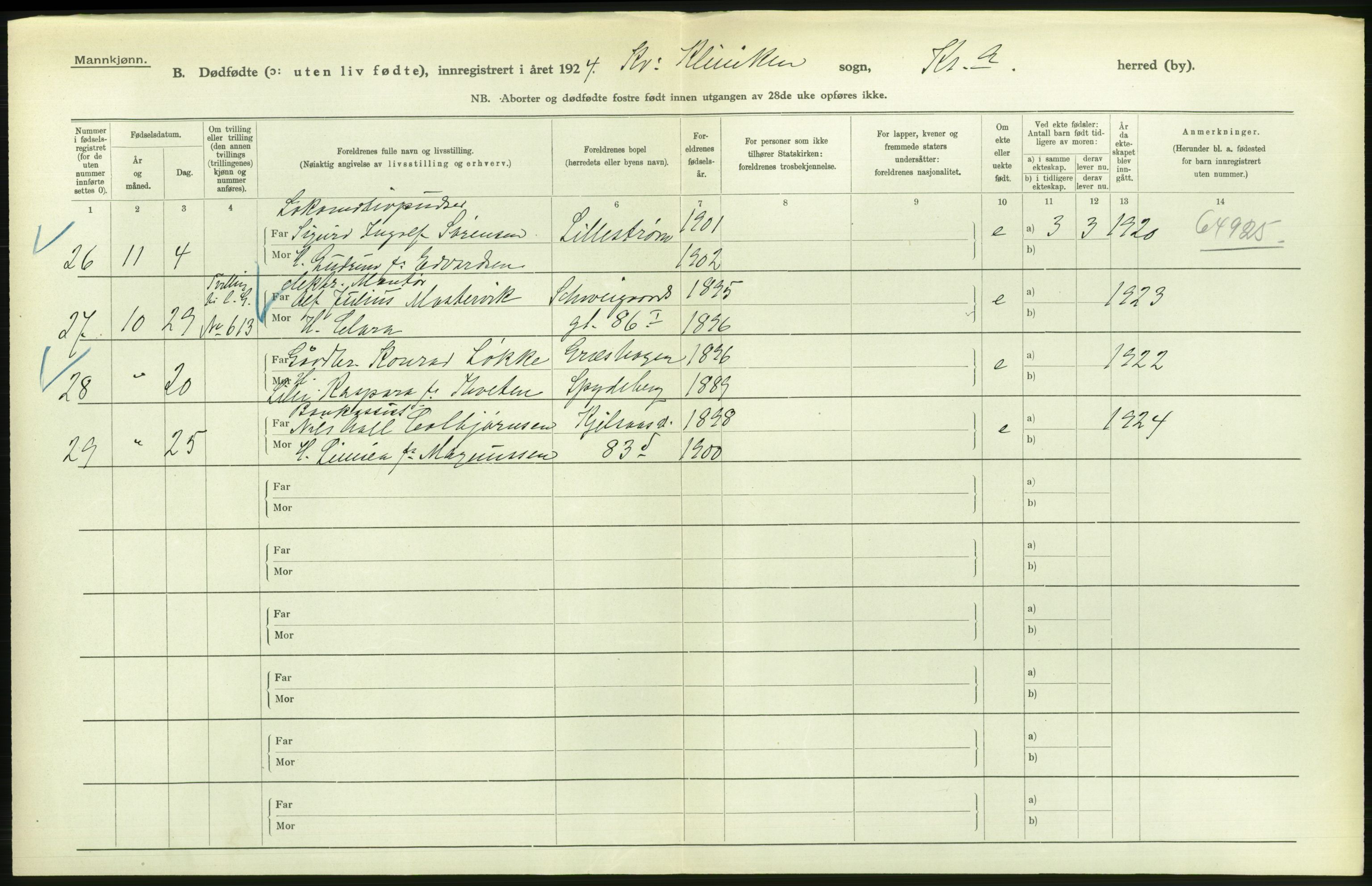 Statistisk sentralbyrå, Sosiodemografiske emner, Befolkning, AV/RA-S-2228/D/Df/Dfc/Dfcd/L0009: Kristiania: Døde kvinner, dødfødte, 1924, p. 674