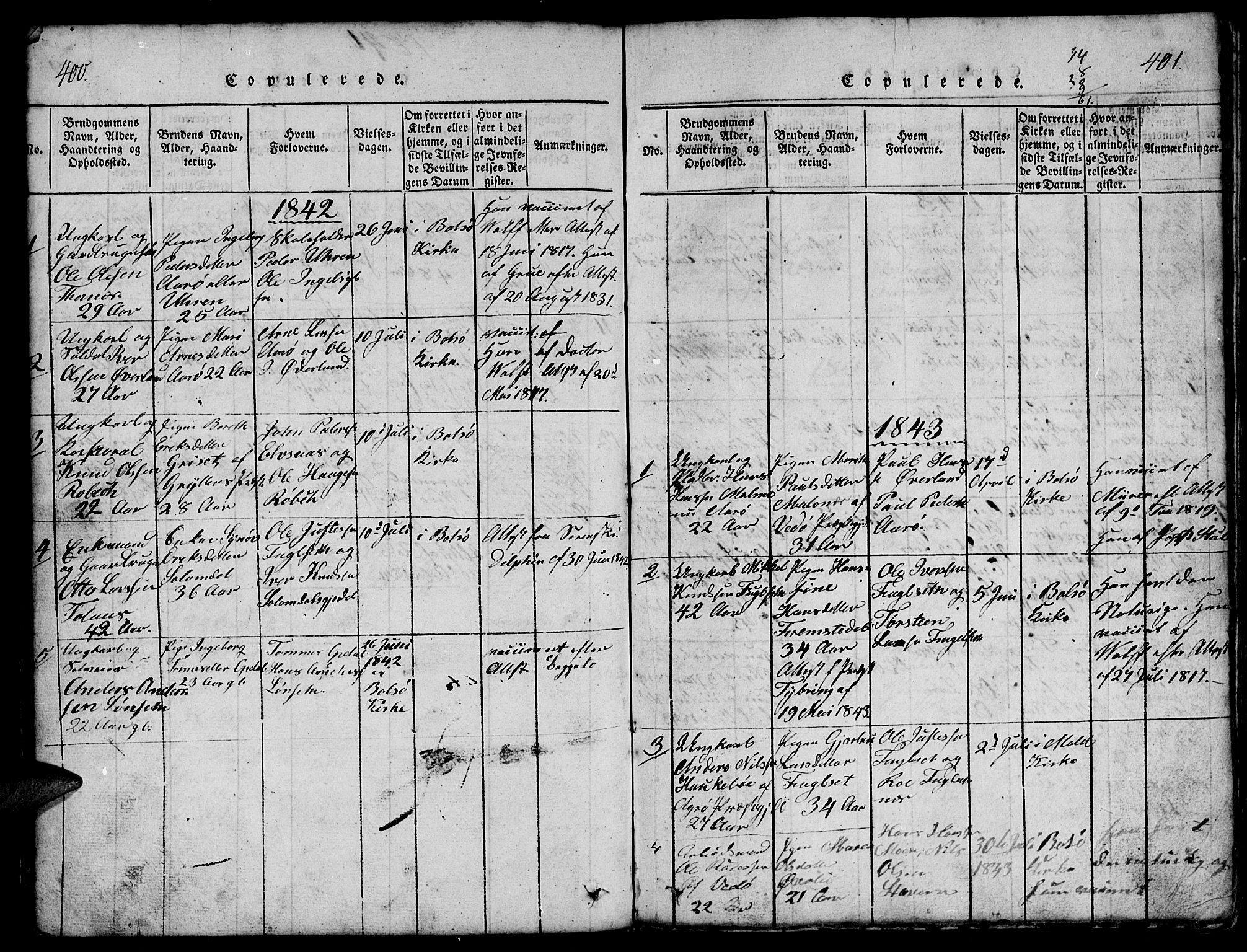 Ministerialprotokoller, klokkerbøker og fødselsregistre - Møre og Romsdal, SAT/A-1454/555/L0665: Parish register (copy) no. 555C01, 1818-1868, p. 400-401