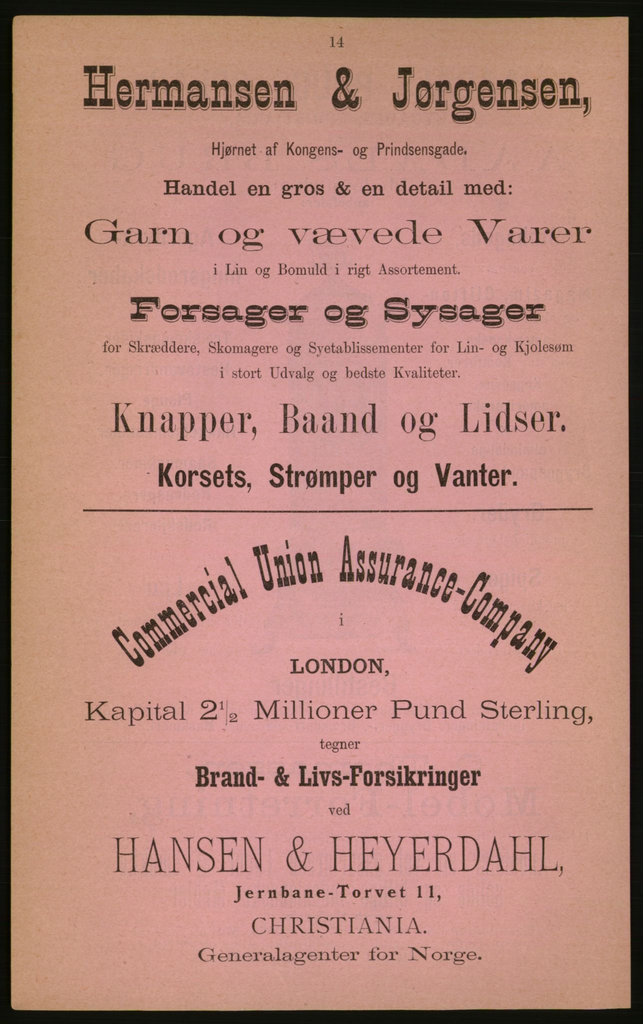 Kristiania/Oslo adressebok, PUBL/-, 1882, p. 14