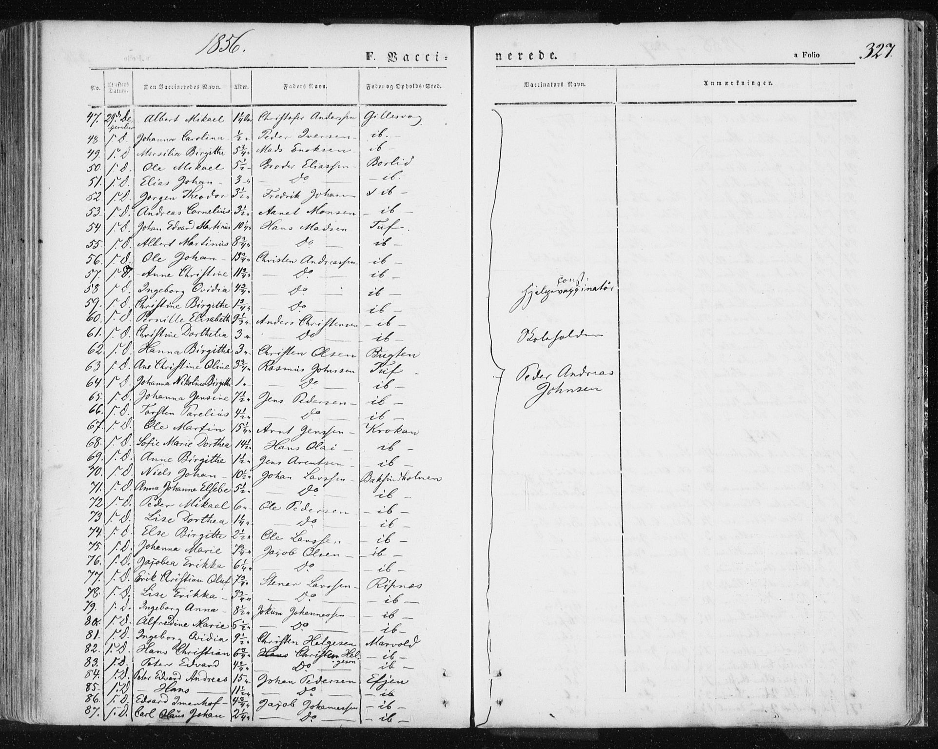 Ministerialprotokoller, klokkerbøker og fødselsregistre - Nordland, SAT/A-1459/801/L0007: Parish register (official) no. 801A07, 1845-1863, p. 327