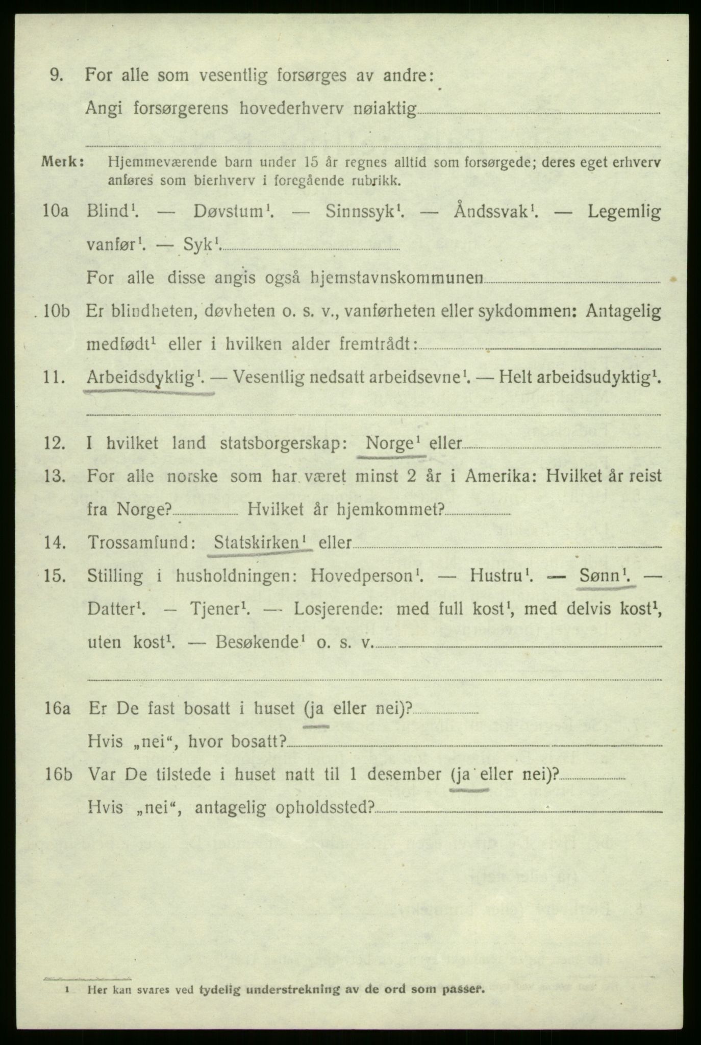 SAB, 1920 census for Gaular, 1920, p. 1555