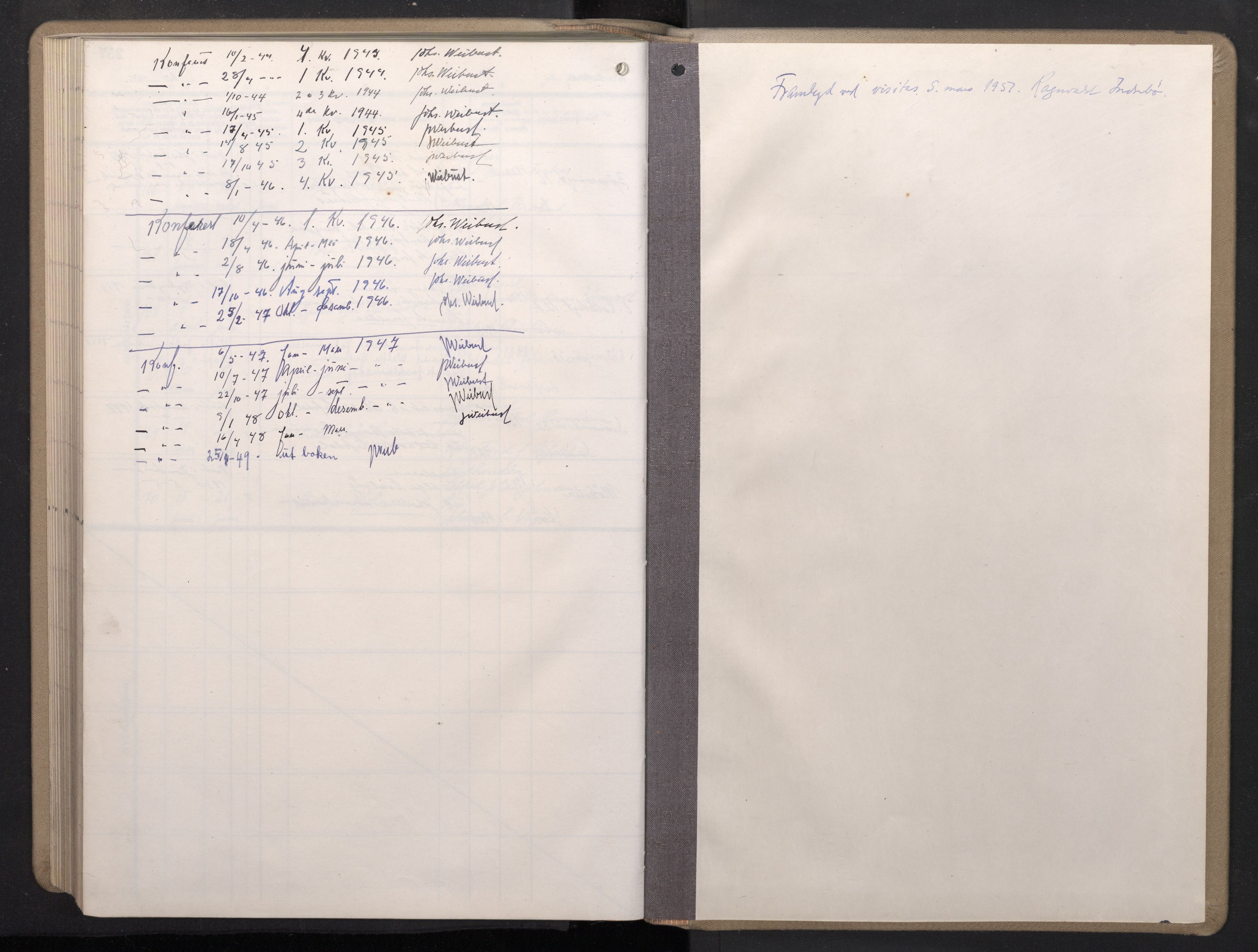 Årstad Sokneprestembete, AV/SAB-A-79301/H/Hab/L0007: Parish register (copy) no. A 7, 1943-1948, p. 257b-258a
