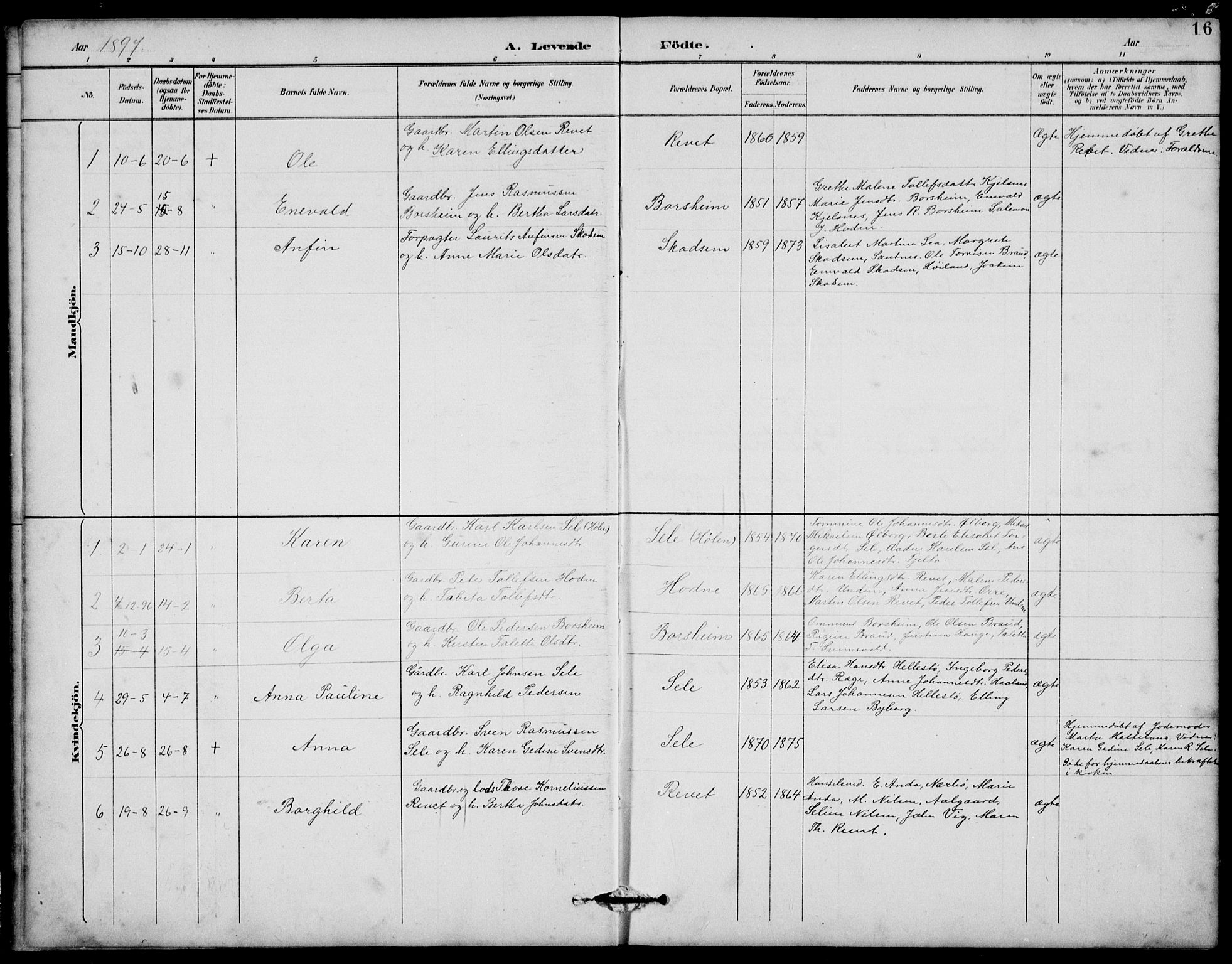 Klepp sokneprestkontor, AV/SAST-A-101803/001/3/30BB/L0006: Parish register (copy) no. B 6, 1889-1936, p. 16