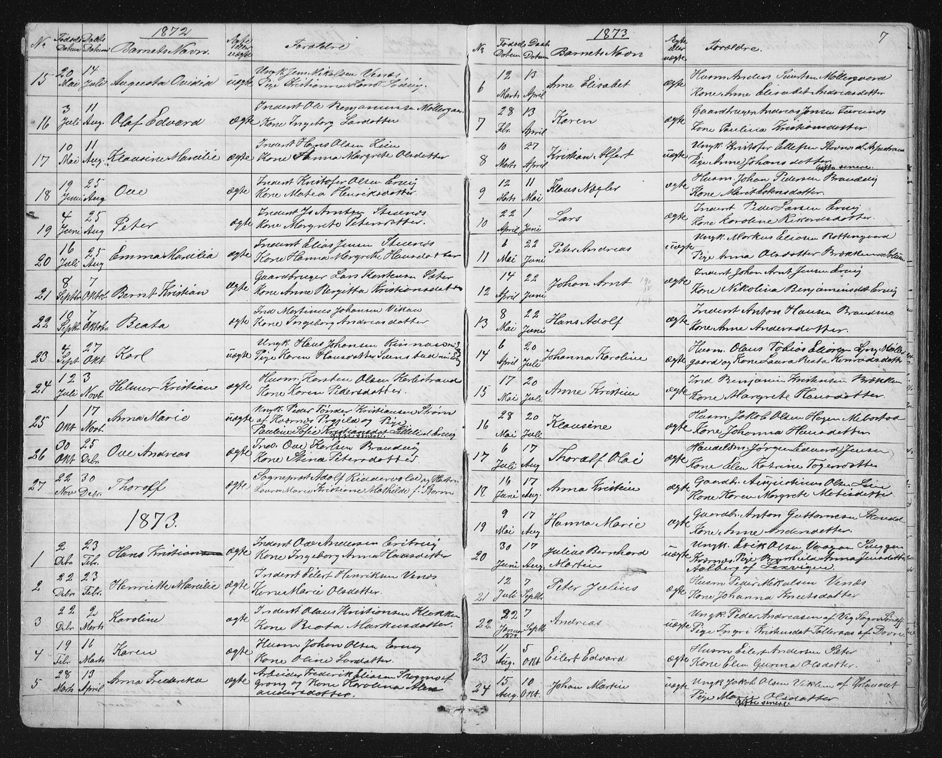 Ministerialprotokoller, klokkerbøker og fødselsregistre - Sør-Trøndelag, SAT/A-1456/651/L0647: Parish register (copy) no. 651C01, 1866-1914, p. 7