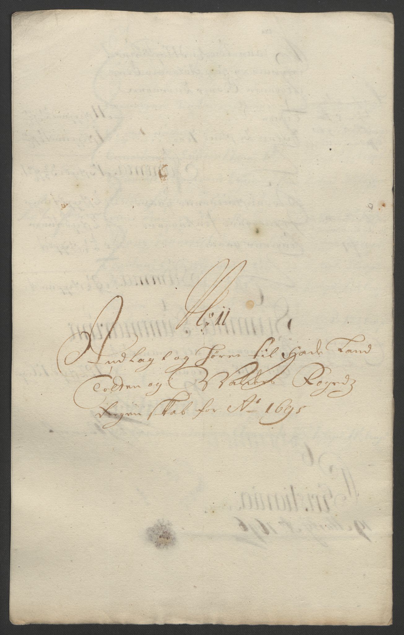 Rentekammeret inntil 1814, Reviderte regnskaper, Fogderegnskap, RA/EA-4092/R18/L1293: Fogderegnskap Hadeland, Toten og Valdres, 1695, p. 173