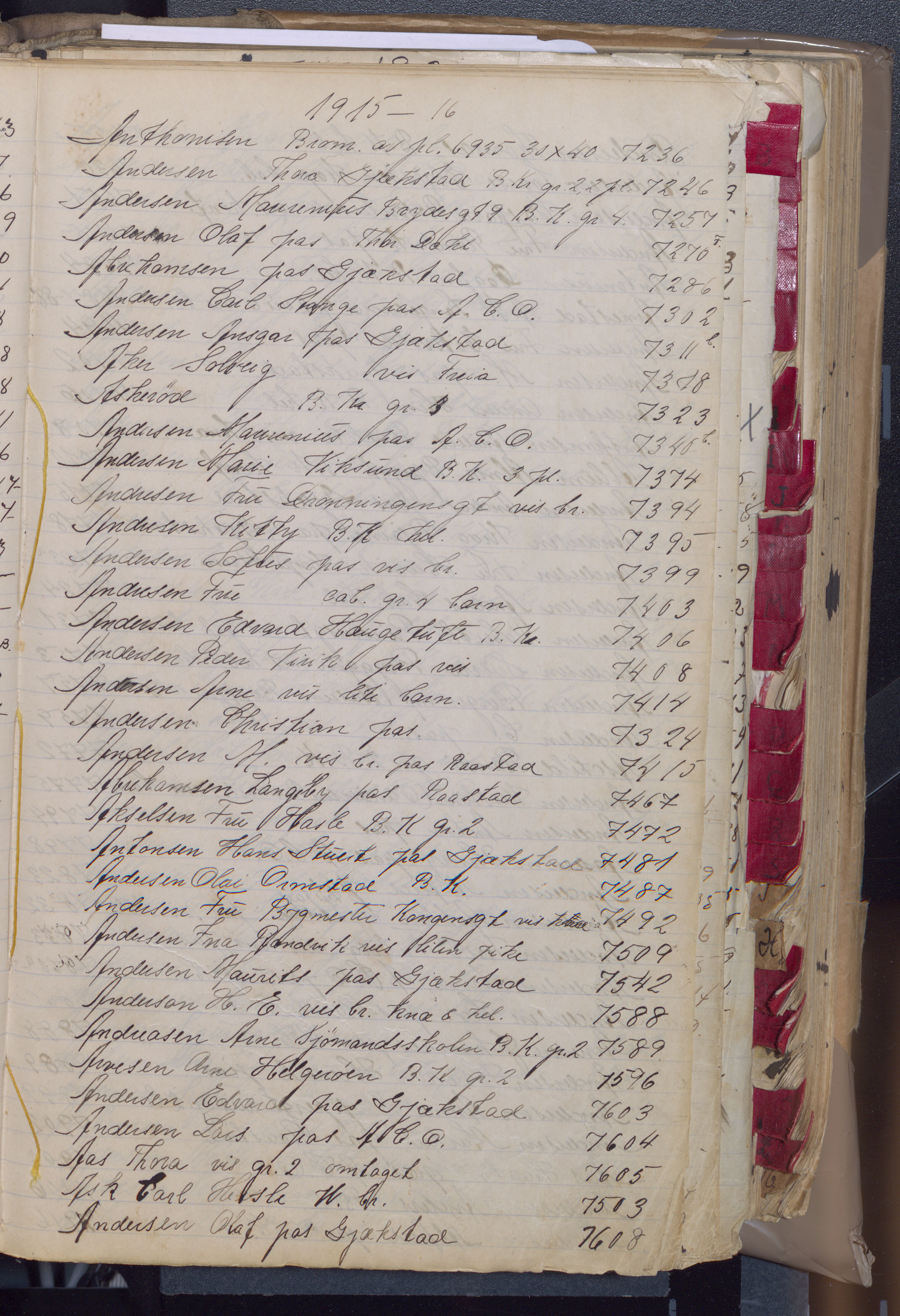Koloboff, Dimitri. Fotograf, VEMU/FA-1002/F/L0001: Register, 1911-1927, p. 18