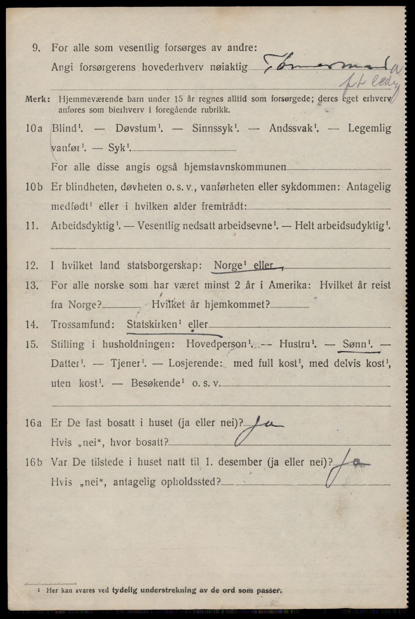 SAST, 1920 census for Hetland, 1920, p. 24538