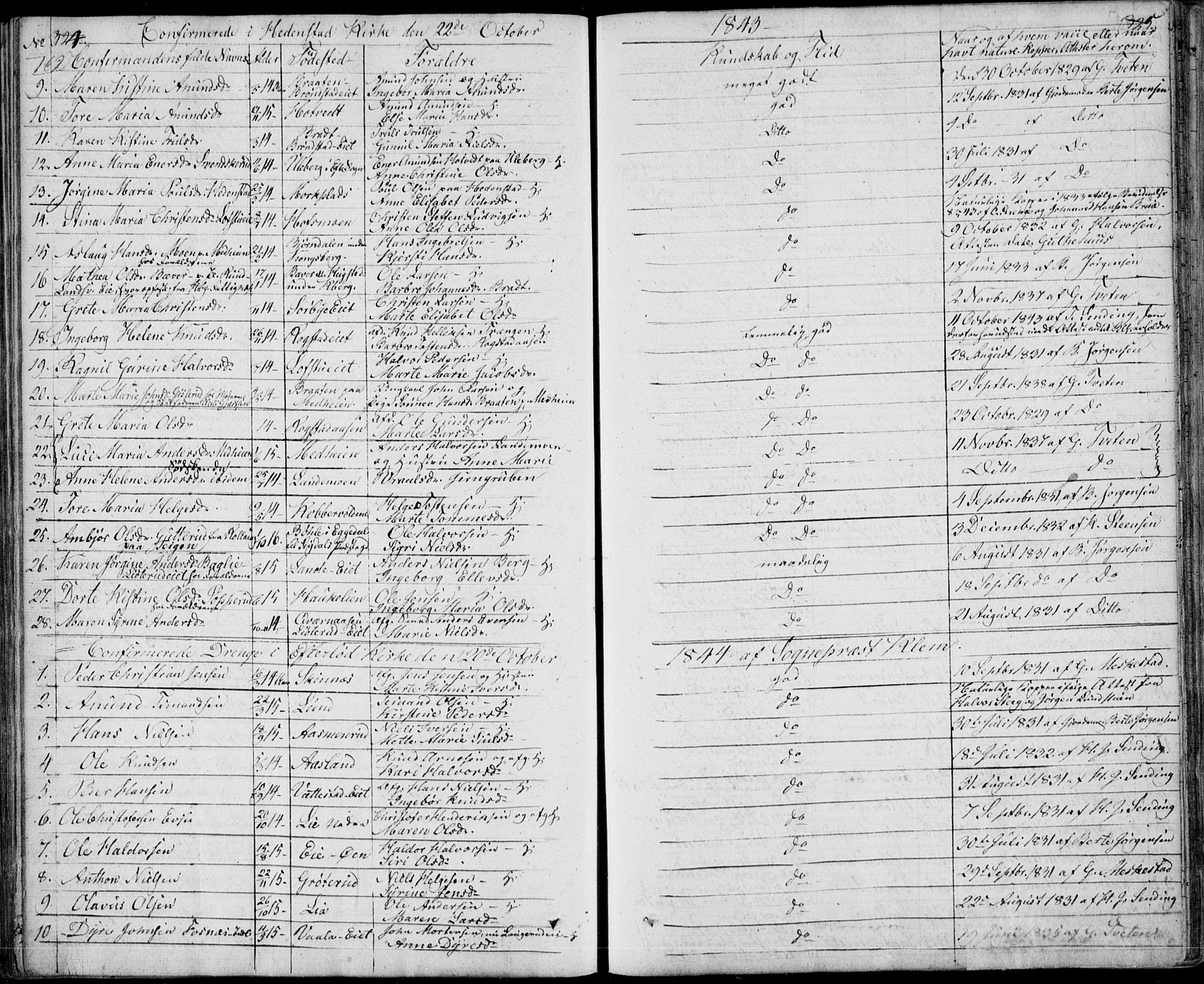 Sandsvær kirkebøker, SAKO/A-244/F/Fa/L0005: Parish register (official) no. I 5, 1840-1856, p. 324-325