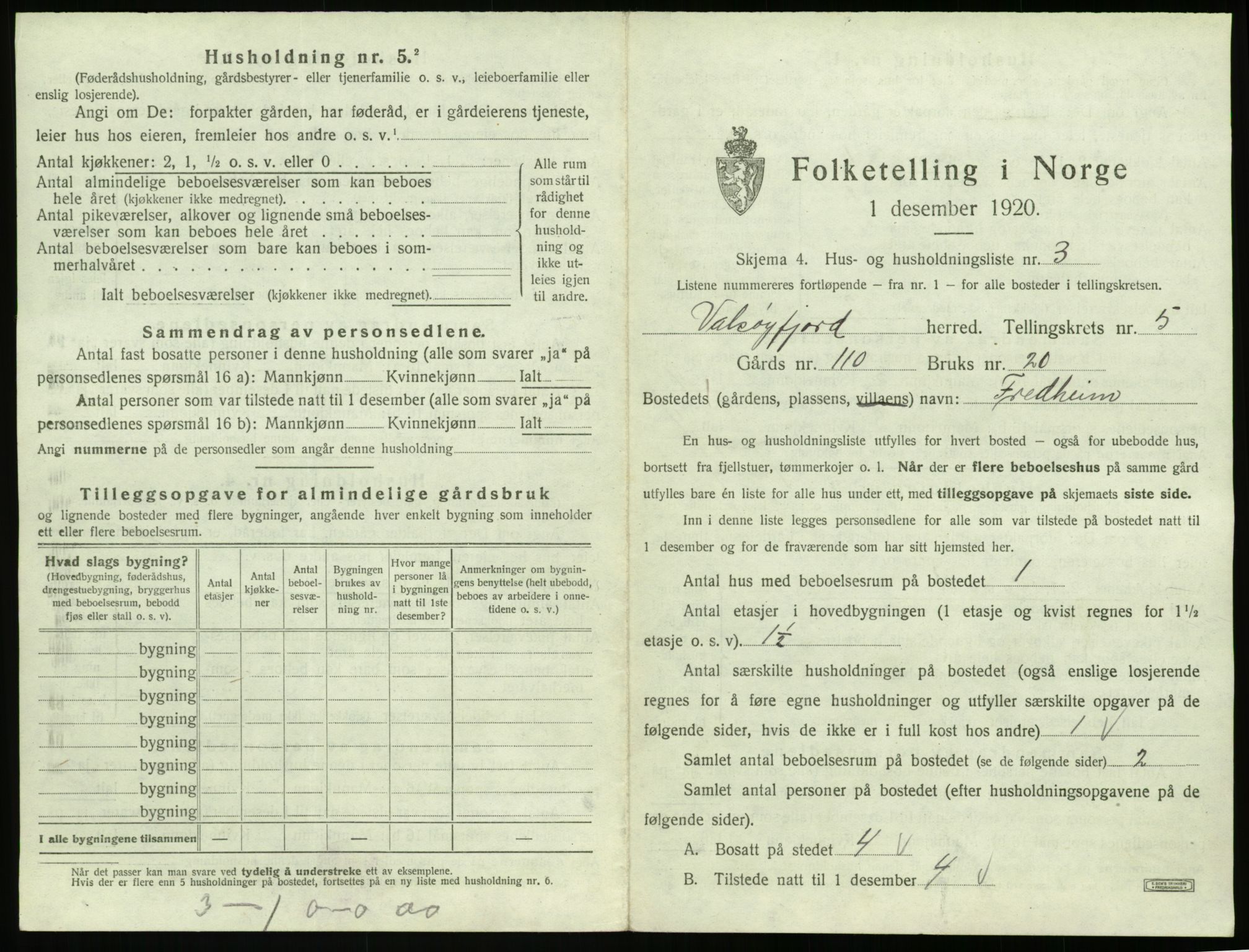 SAT, 1920 census for Valsøyfjord, 1920, p. 317