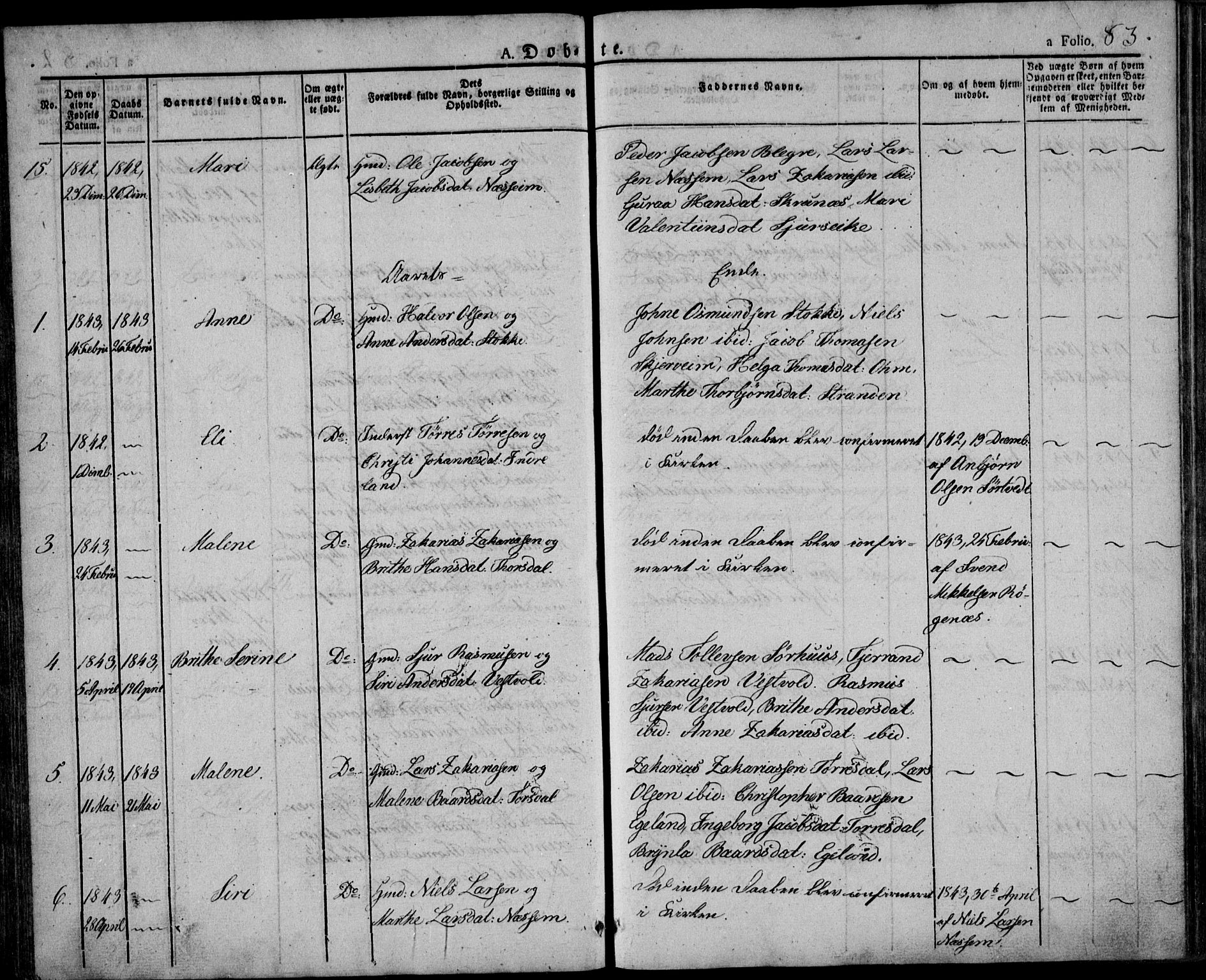 Skjold sokneprestkontor, AV/SAST-A-101847/H/Ha/Haa/L0005: Parish register (official) no. A 5, 1830-1856, p. 83