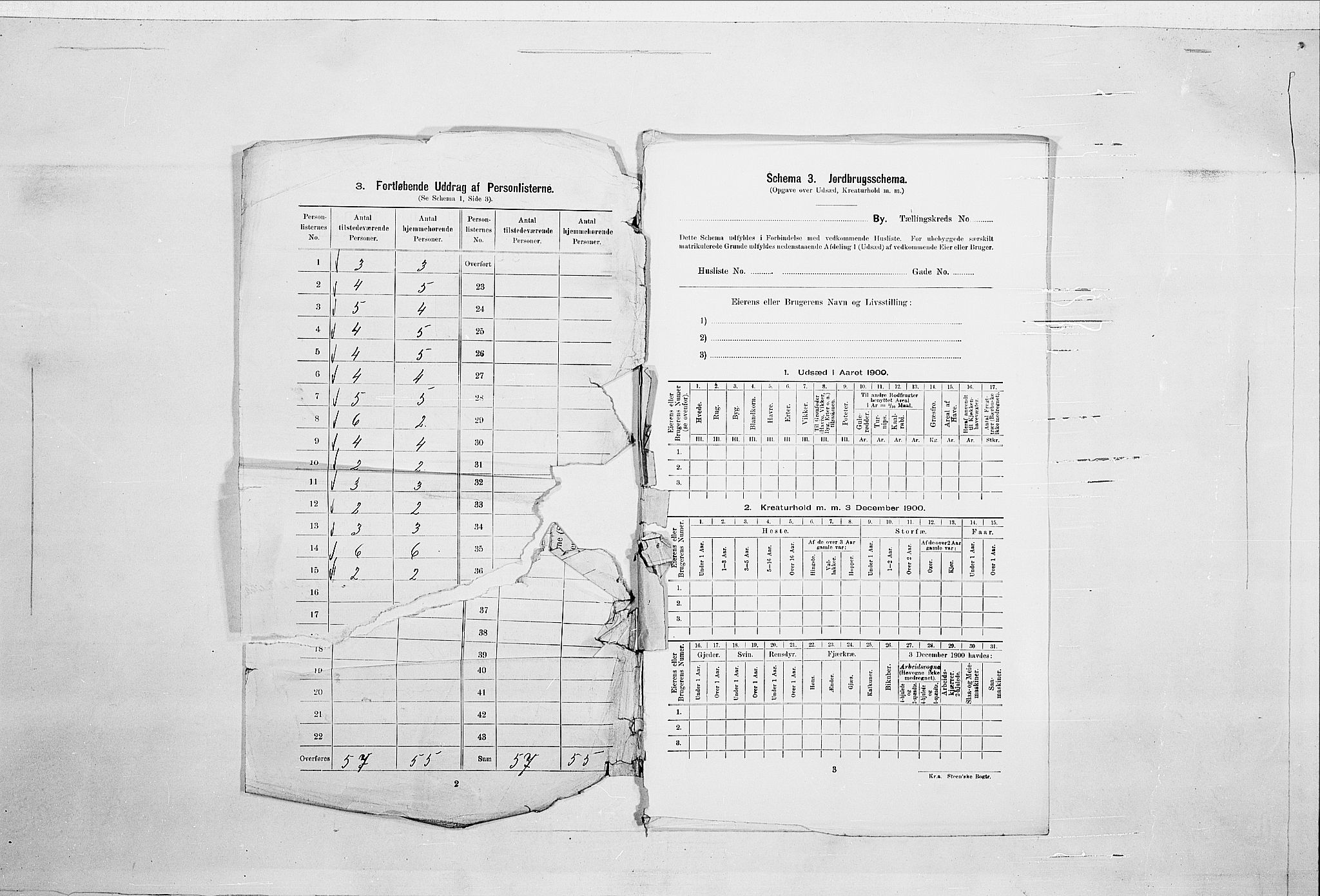 SAO, 1900 census for Kristiania, 1900, p. 111826