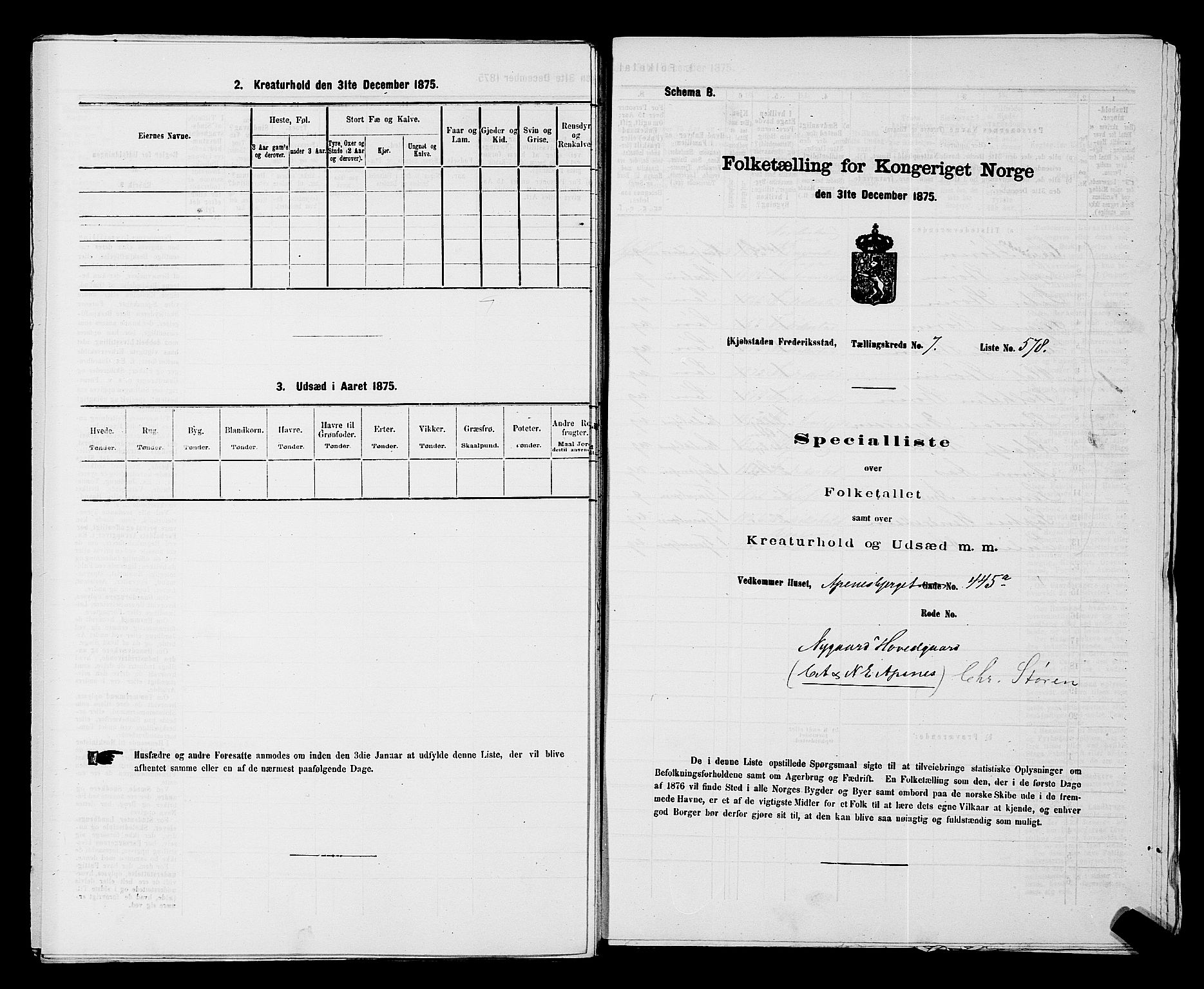RA, 1875 census for 0103B Fredrikstad/Fredrikstad, 1875, p. 1321