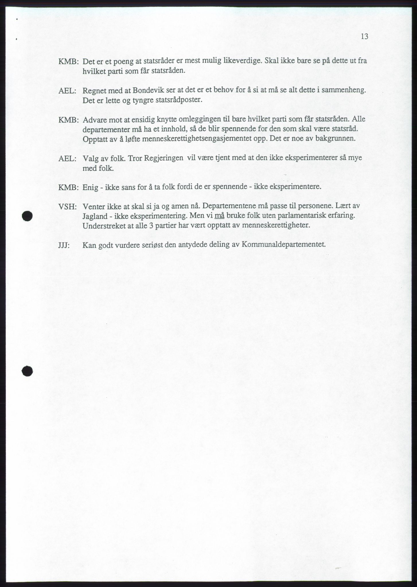 Forhandlingene mellom Kristelig Folkeparti, Senterpartiet og Venstre om dannelse av regjering, RA/PA-1073/A/L0001: Forhandlingsprotokoller, 1997, p. 94