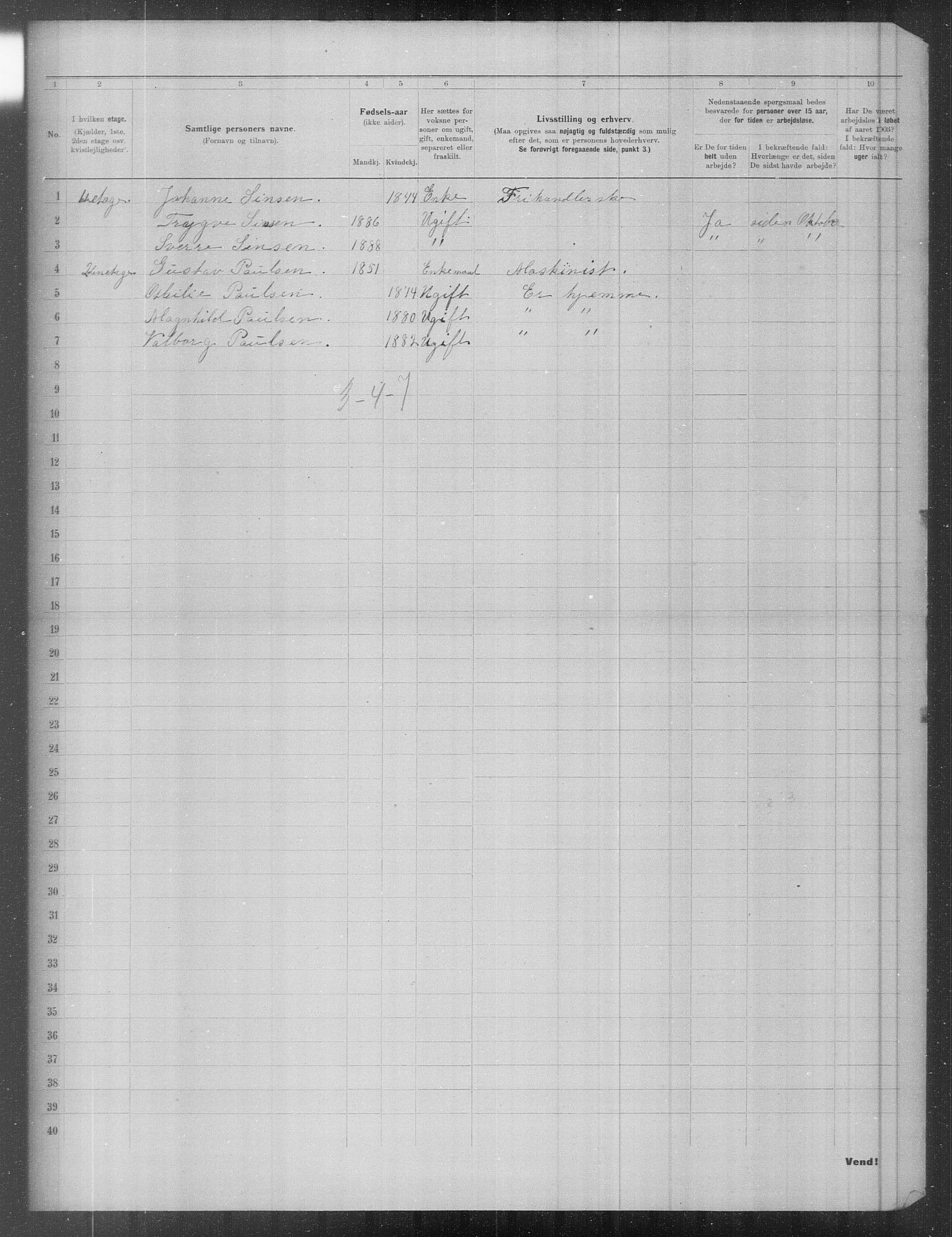 OBA, Municipal Census 1903 for Kristiania, 1903, p. 8286