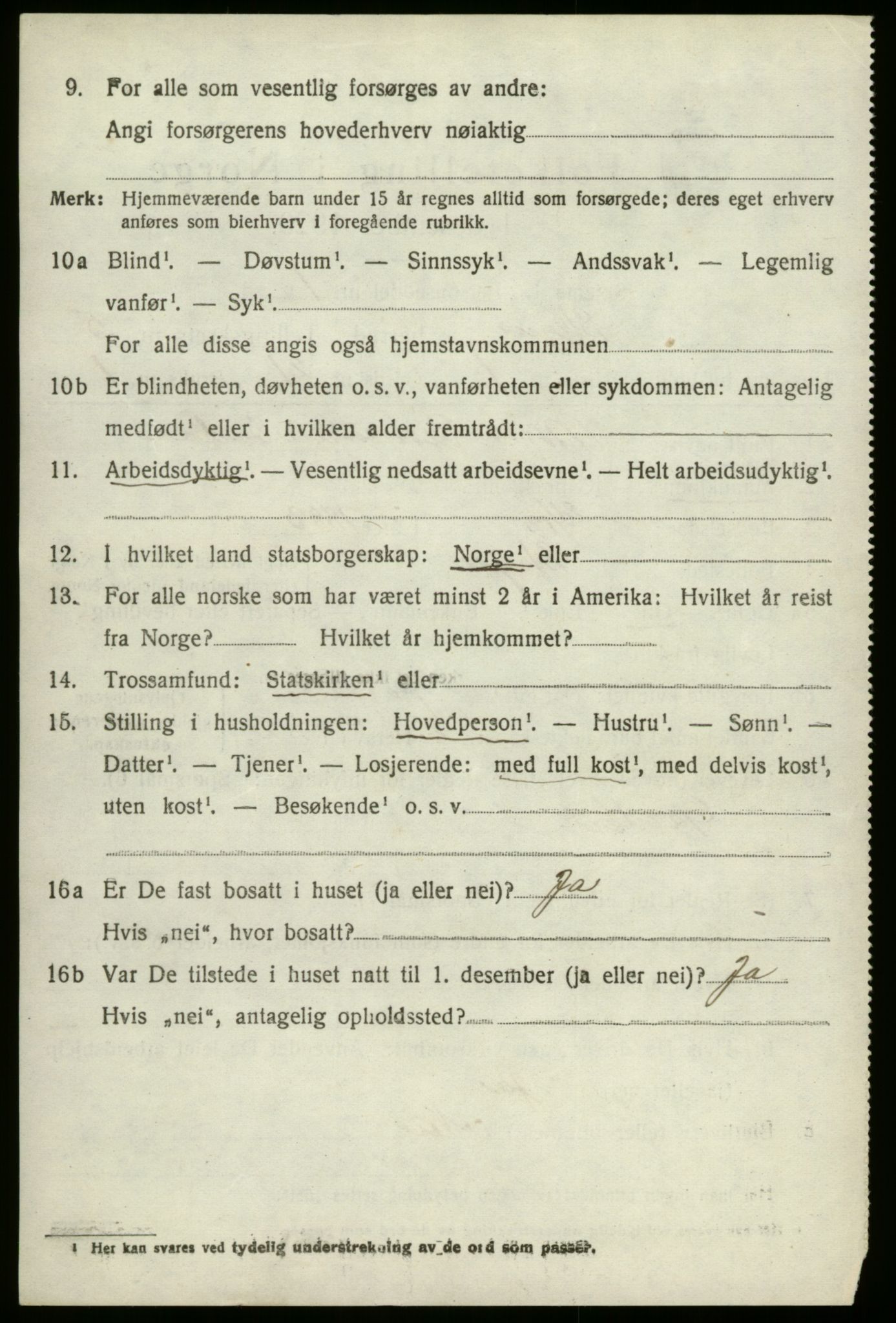 SAB, 1920 census for Stryn, 1920, p. 2149