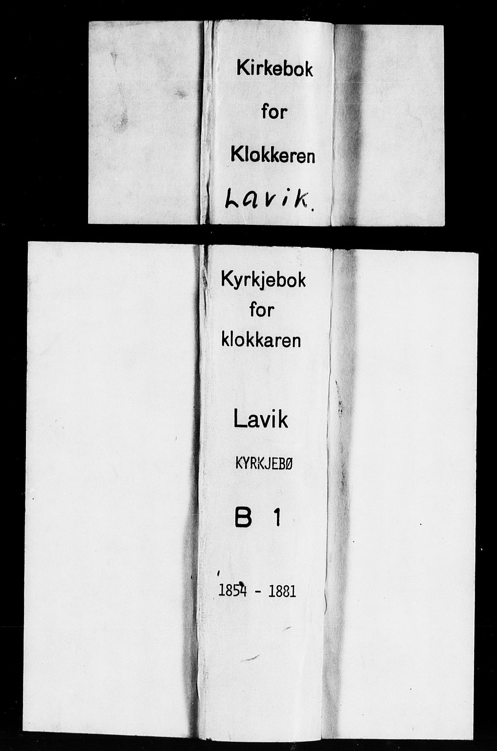 Lavik sokneprestembete, SAB/A-80901: Parish register (copy) no. B 1, 1854-1881