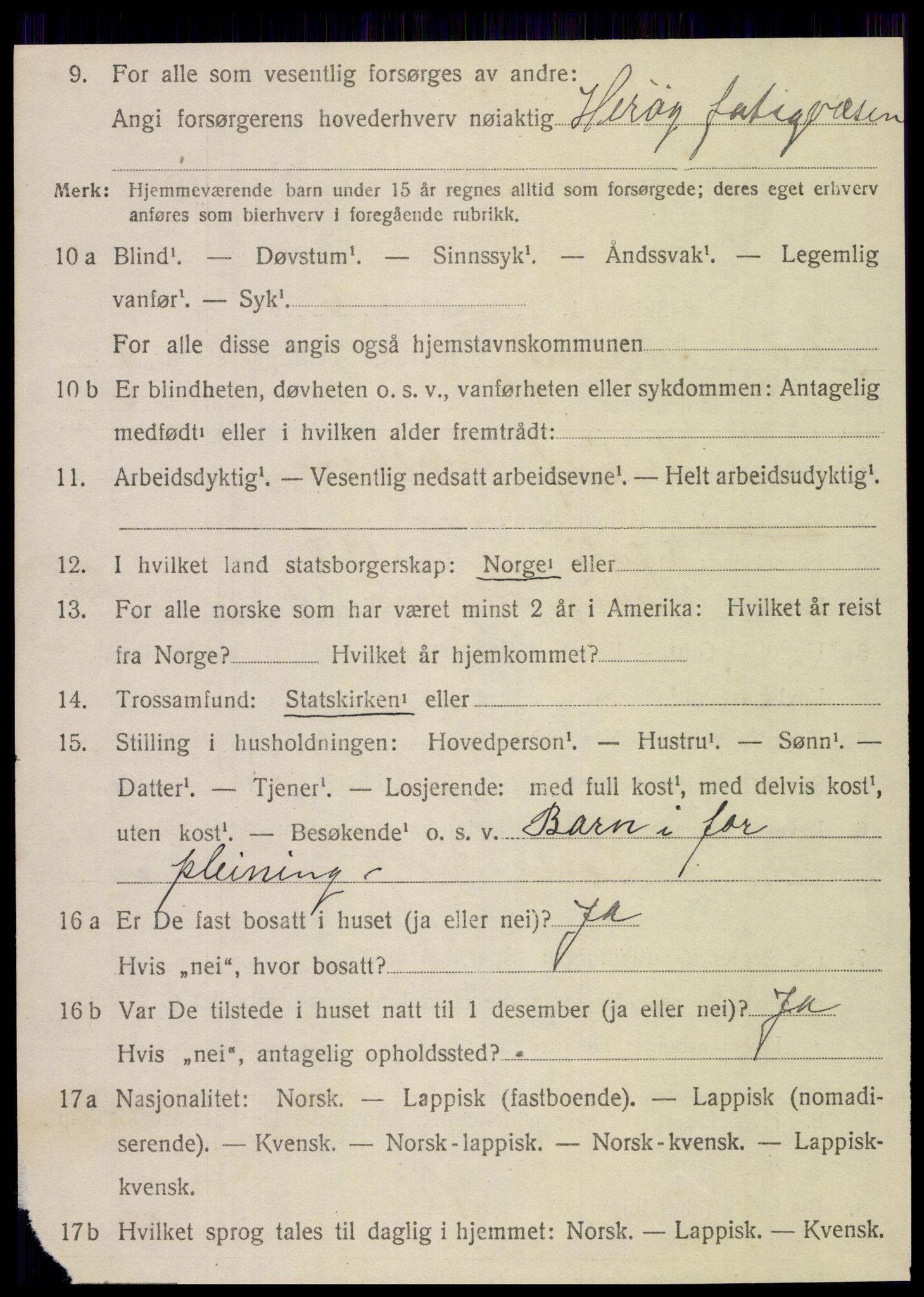 SAT, 1920 census for Herøy, 1920, p. 1313