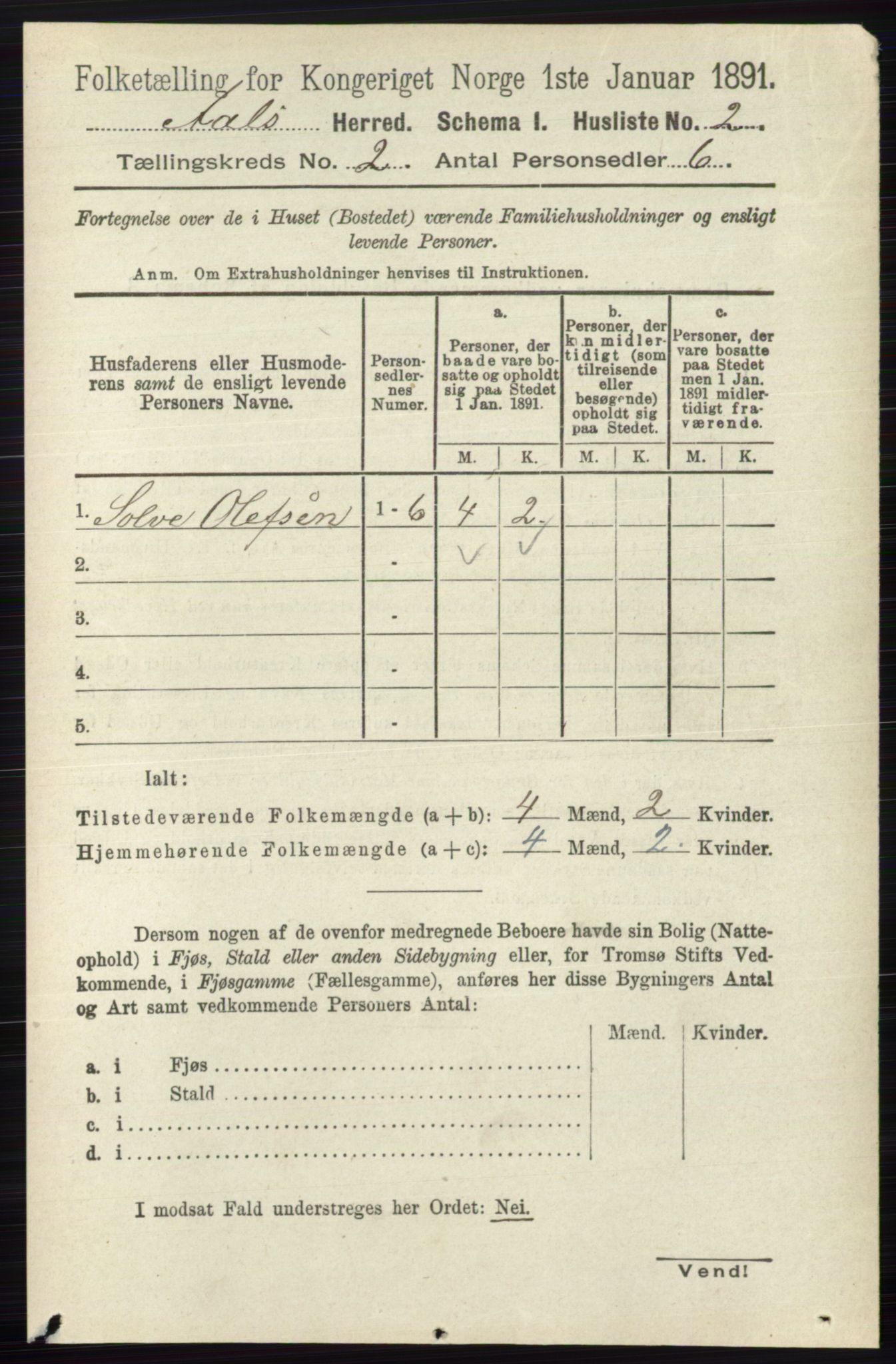 RA, 1891 census for 0619 Ål, 1891, p. 333