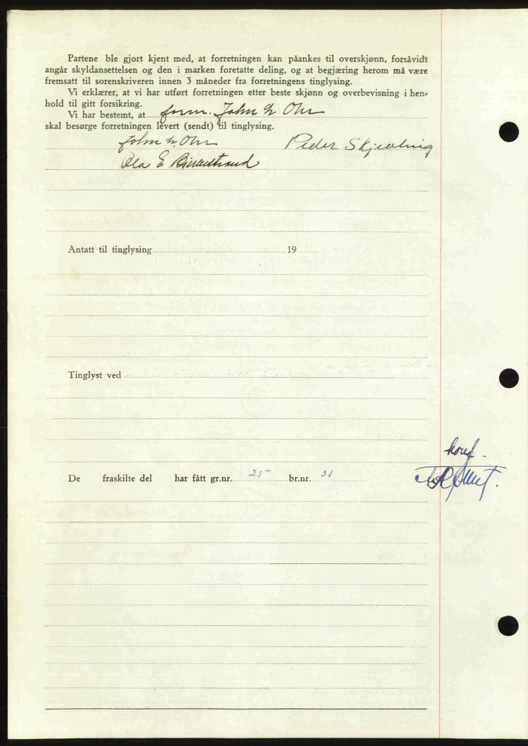 Nordmøre sorenskriveri, AV/SAT-A-4132/1/2/2Ca: Mortgage book no. A112, 1949-1949, Diary no: : 2383/1949