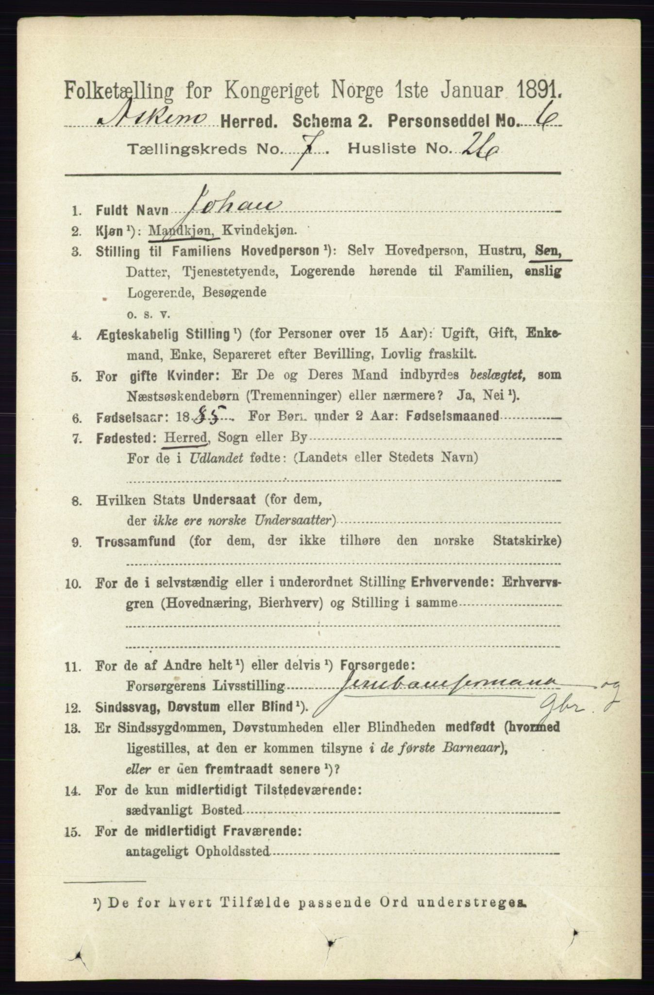 RA, 1891 census for 0124 Askim, 1891, p. 1161