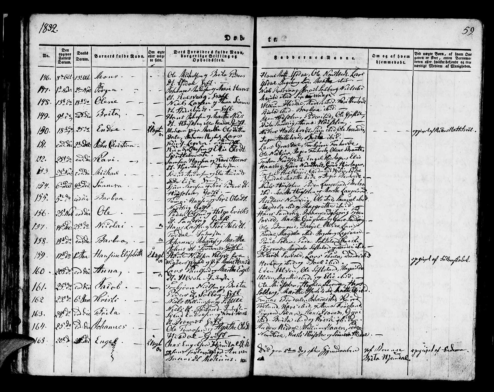 Os sokneprestembete, SAB/A-99929: Parish register (official) no. A 14, 1826-1839, p. 59