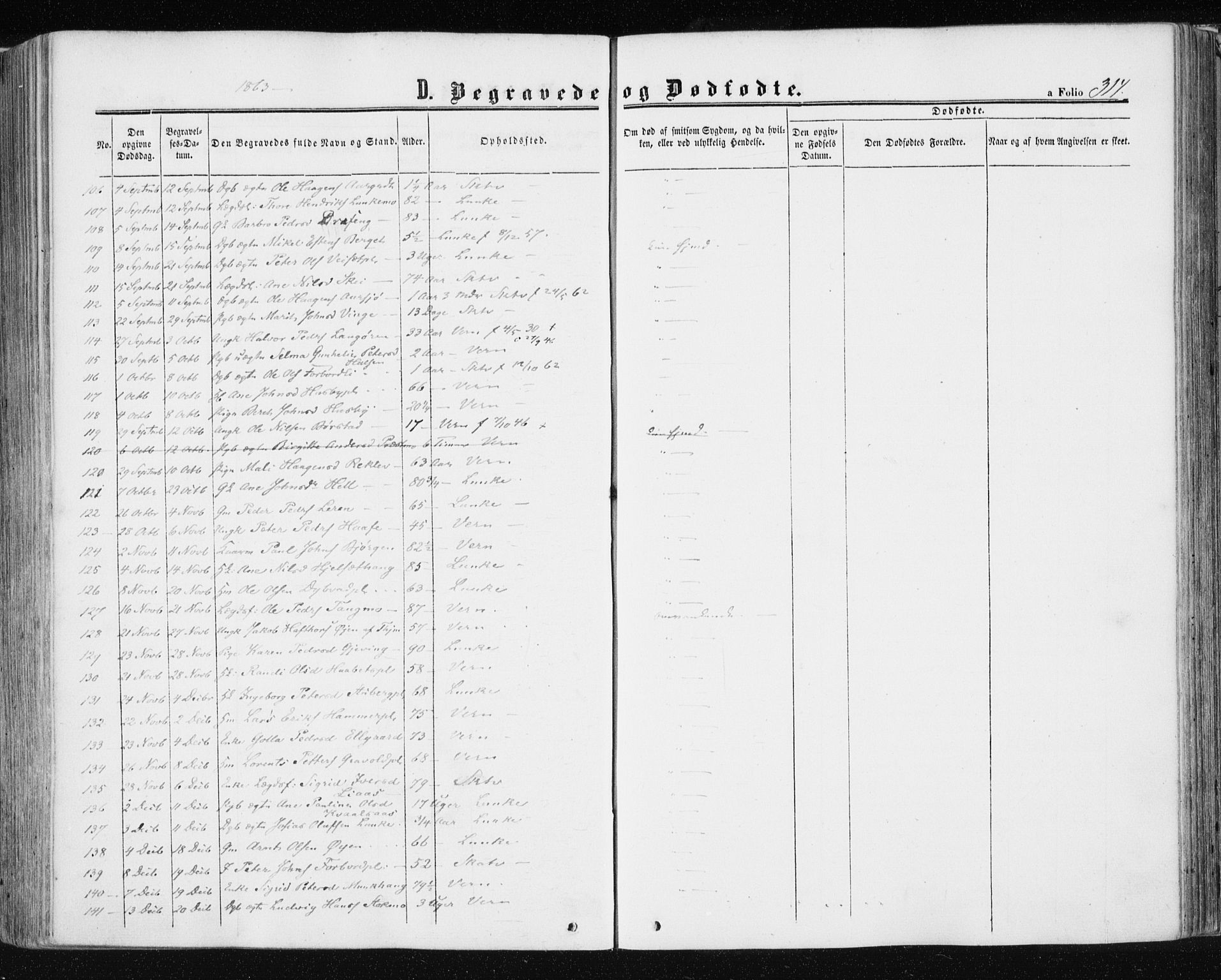 Ministerialprotokoller, klokkerbøker og fødselsregistre - Nord-Trøndelag, SAT/A-1458/709/L0075: Parish register (official) no. 709A15, 1859-1870, p. 314